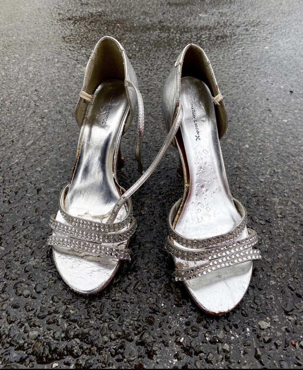 Diamonte Sliver High Shoes Brighton and Hove.JPG