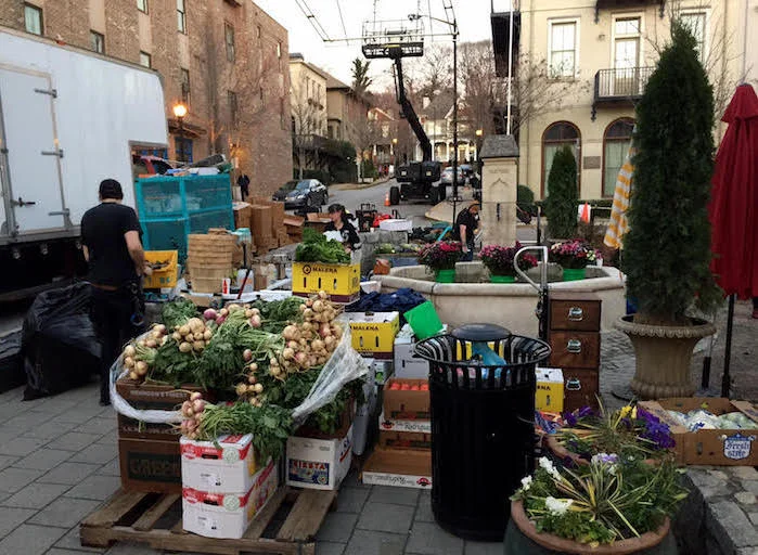 PRODUCTS FOR THE MARKET, LIKE THESE REAL VEGETABLES, BEGIN TO BE ORGANIZED. 