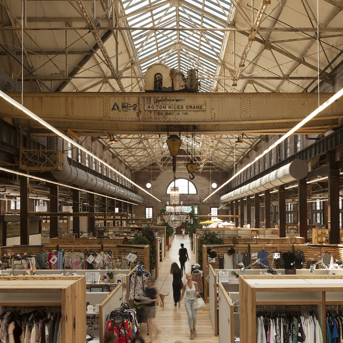 Placing emphasis on turning old to new, URBN wanted their home office to reflect this ethos they refer to as “adaptive reuse,” stating the greenest building is the one that has been built already.