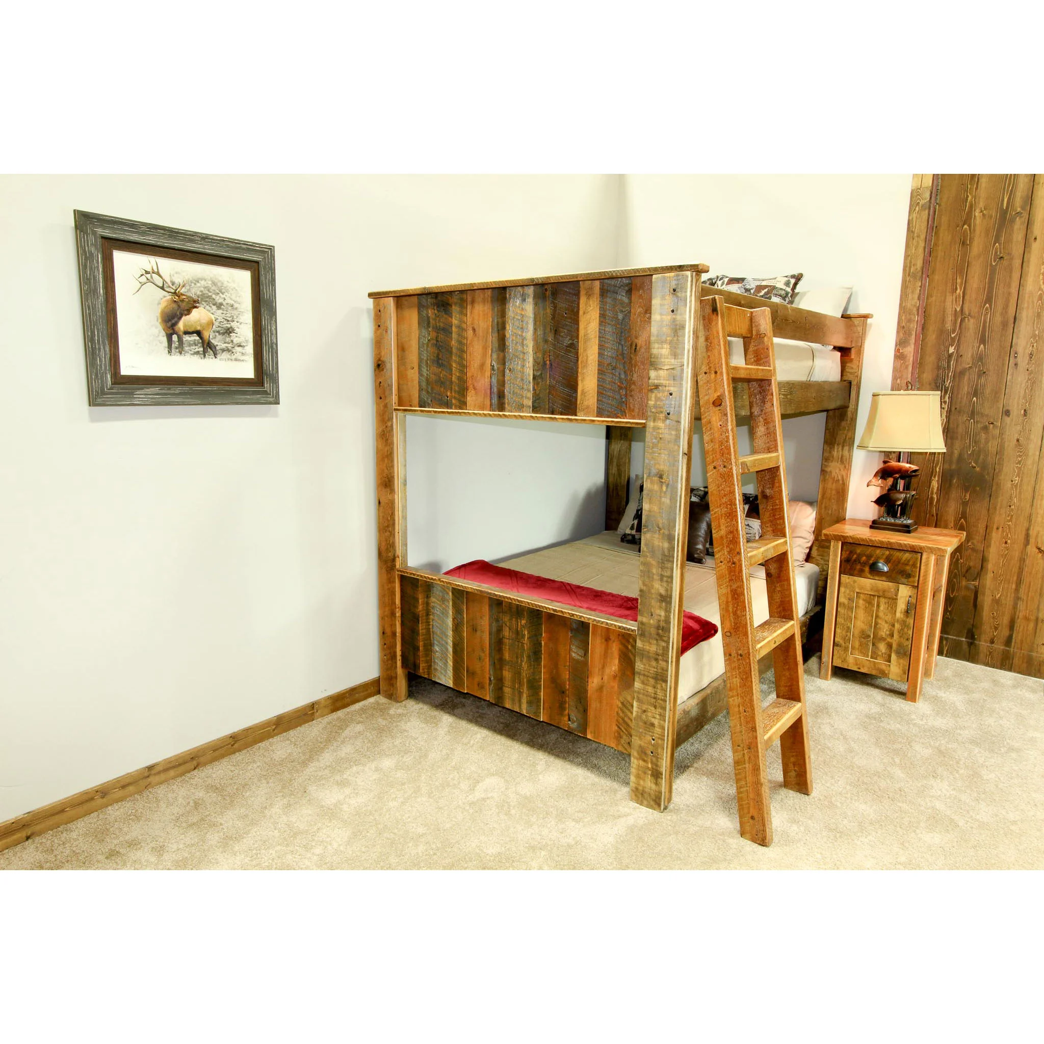 yellowstone Vertical planks of reclaimed barnwood.