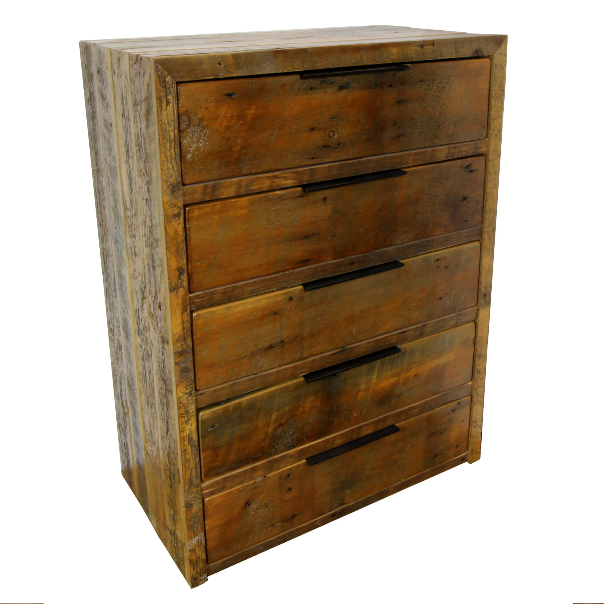 CASCADE dresser Shown in reclaimed barnwood. Available in 4, 5 or 6 drawers. Part of the Cascade collection.