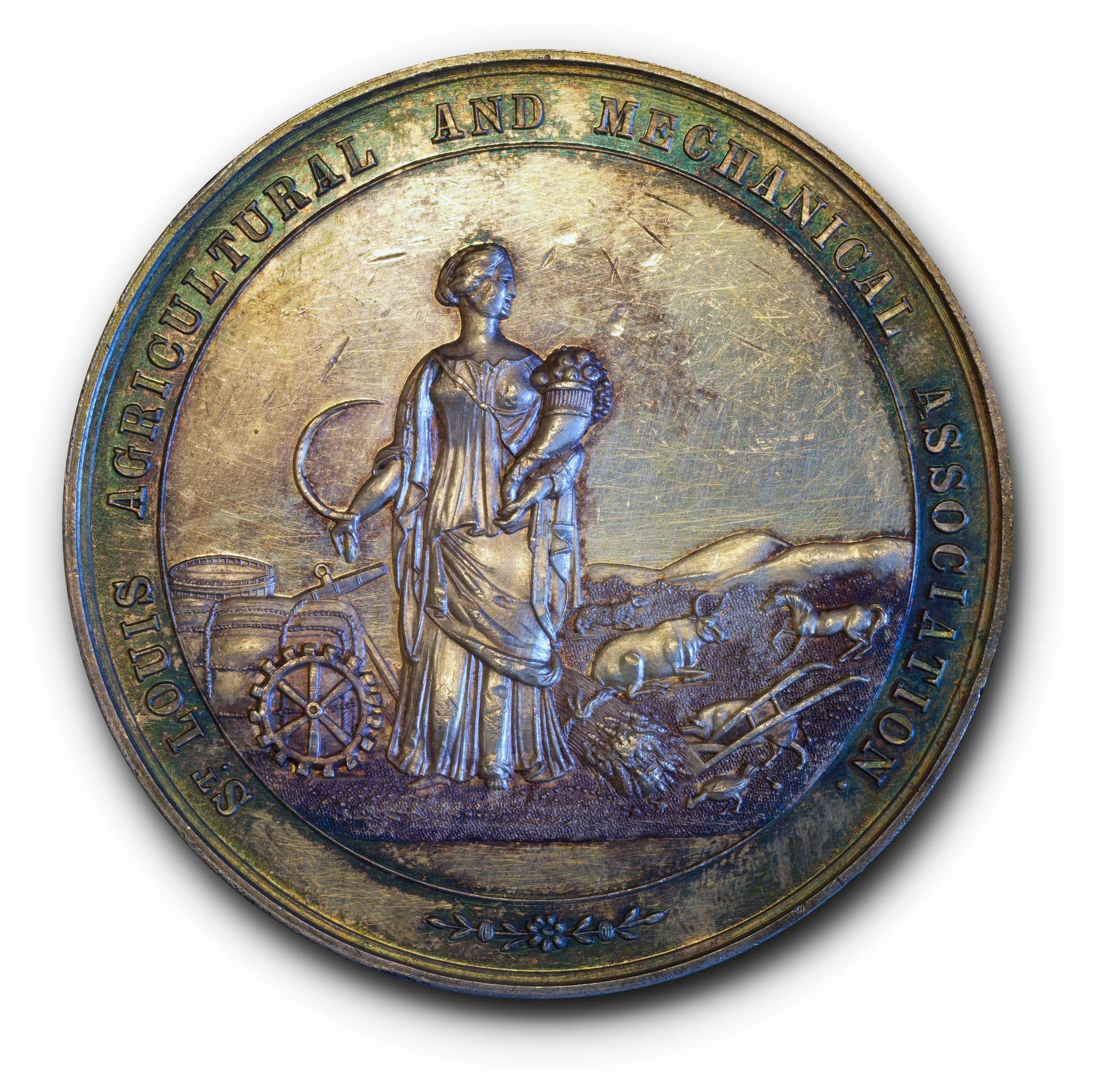 1879 St. Louis Agricultural and Mechanical Association Medal, Julian AM-74, About Uncirculated, With Original Box
