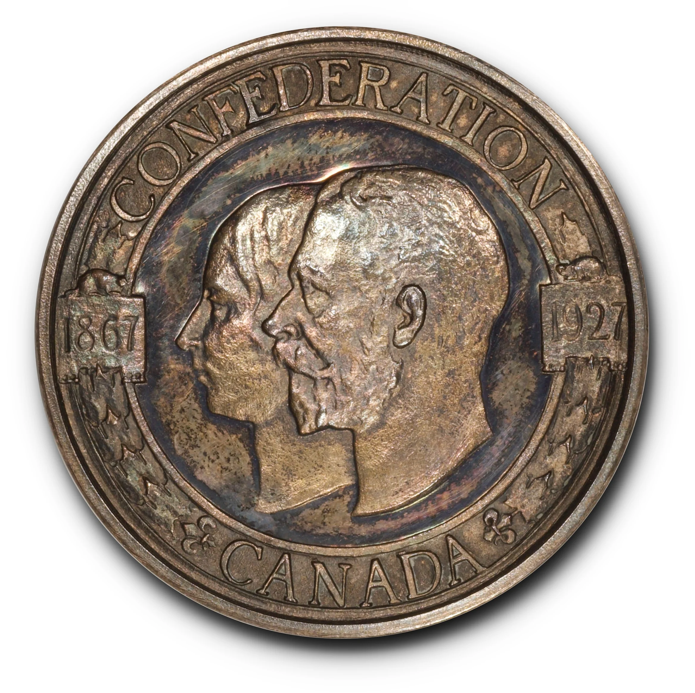 1867-1927 Canada 60th Anniversary of Confederation Medal in Silver. Uncirculated. Original Box Included.