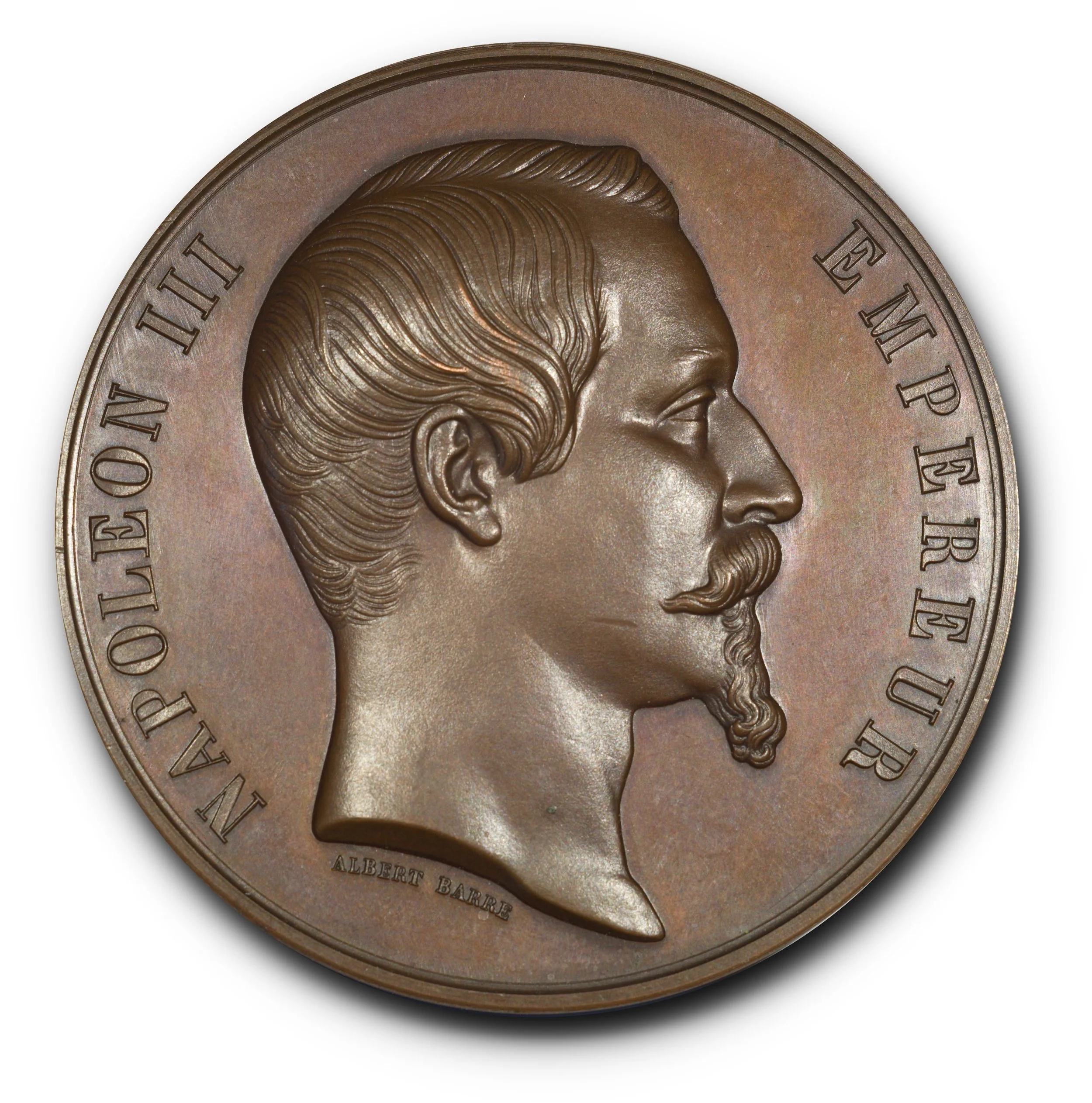 1855 France Napoleon III Exposition Universelle Medal, Divo 234, Unc.