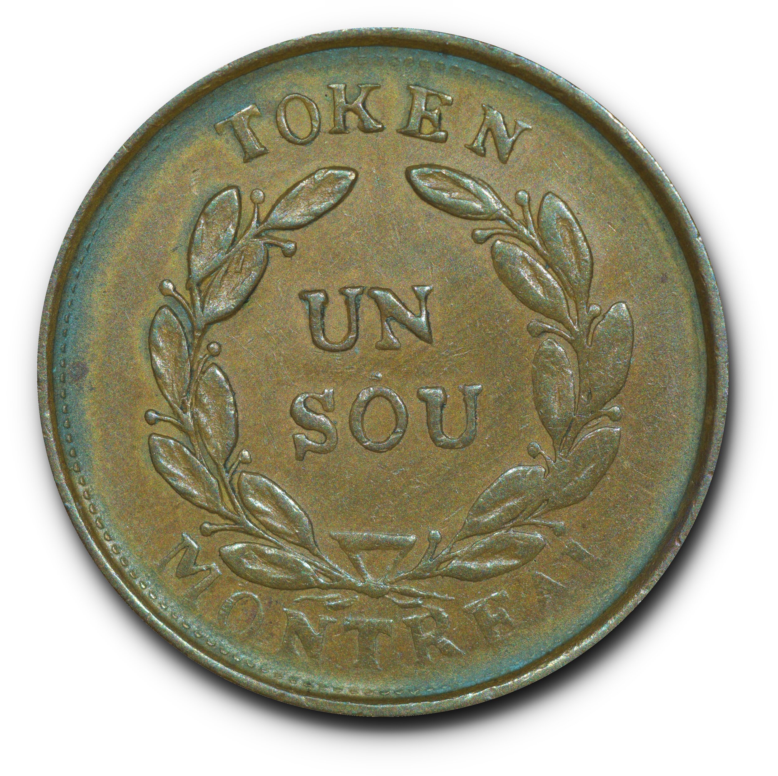 Lower Canada Bouquet Sou Token. Breton-679, Courteau-54, LC-24A1.