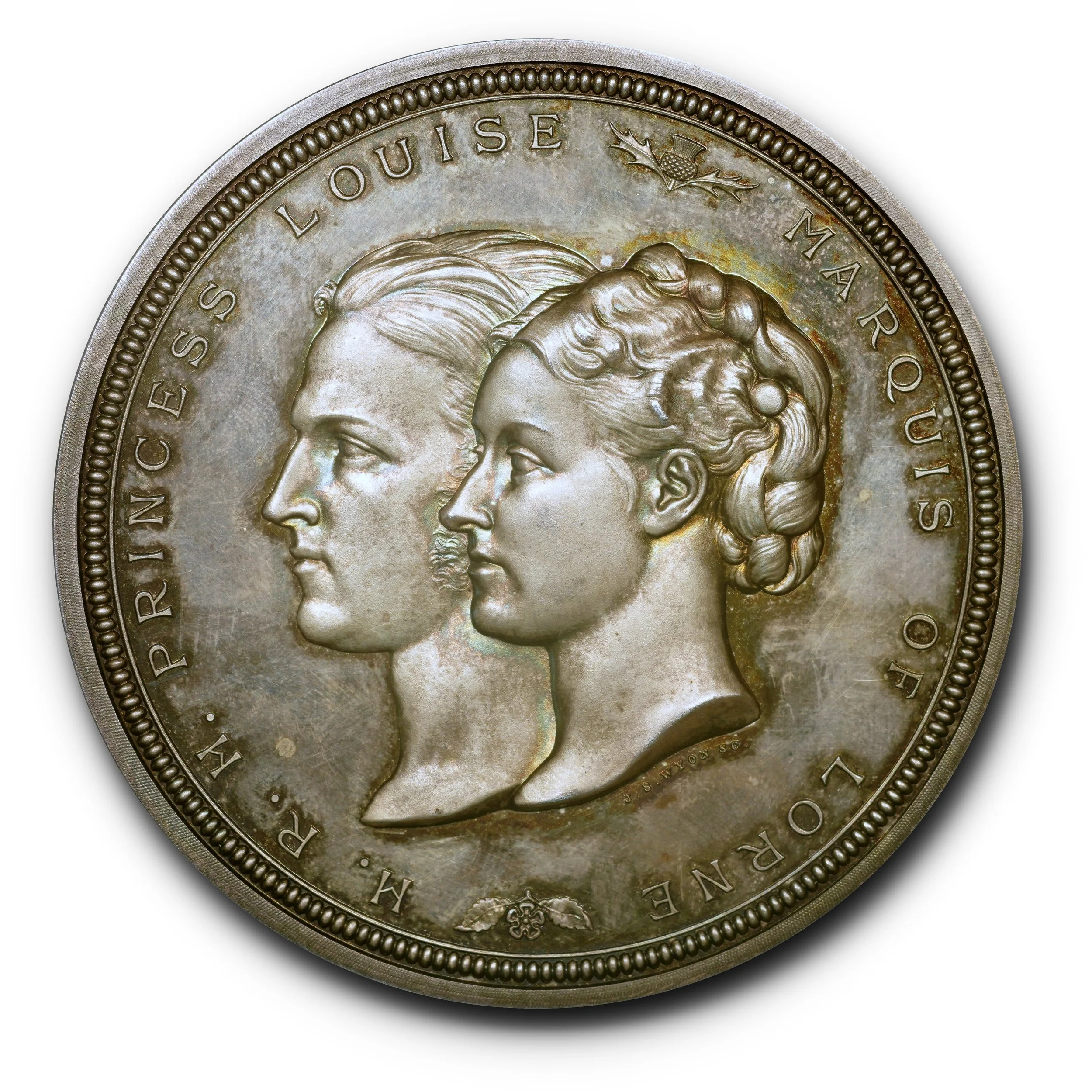 1871 Marriage of Princess Louise and the Marquis of Lorne Silver Medal. Eimer-1613.