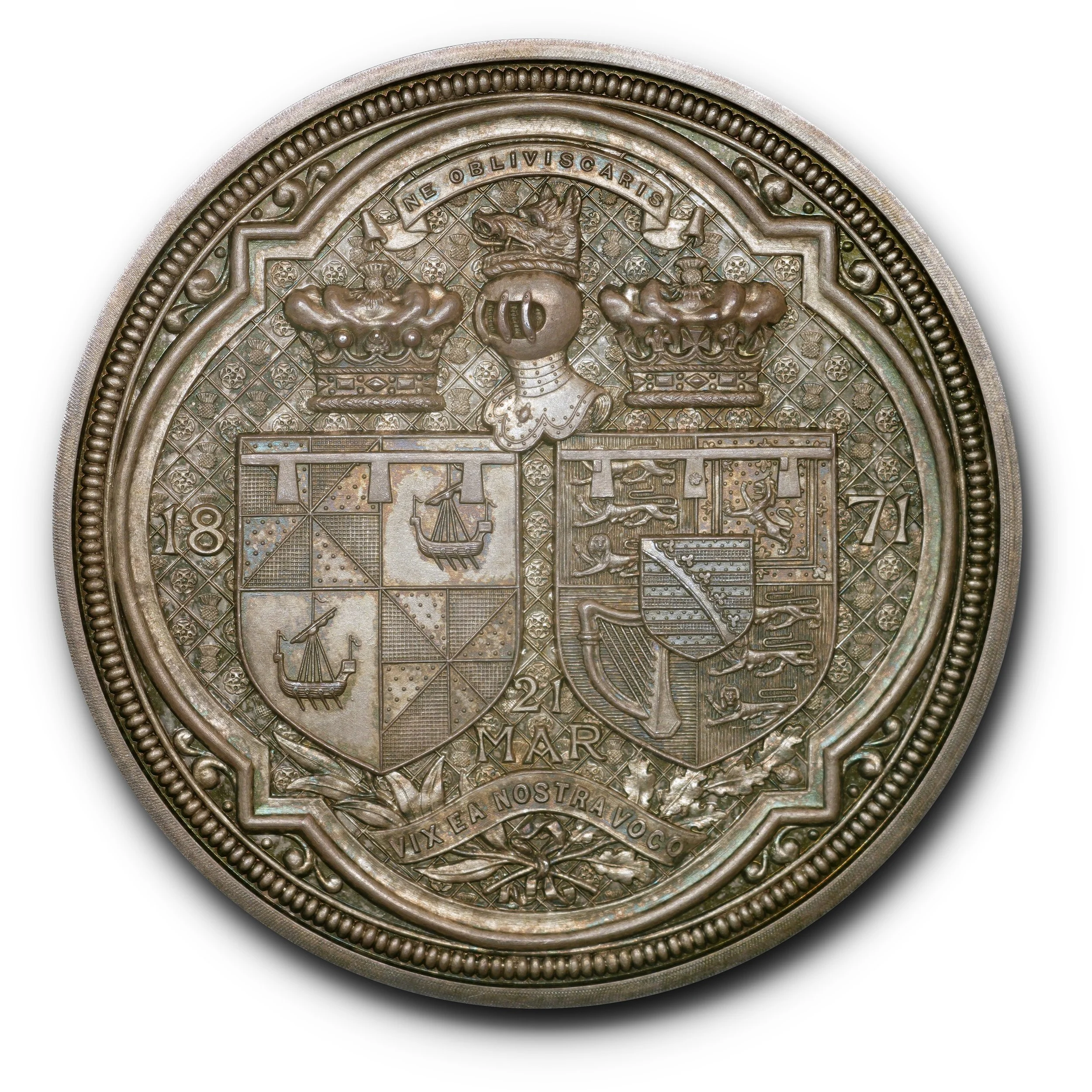 1871 Marriage of Princess Louise and the Marquis of Lorne Silver Medal. Eimer-1613.