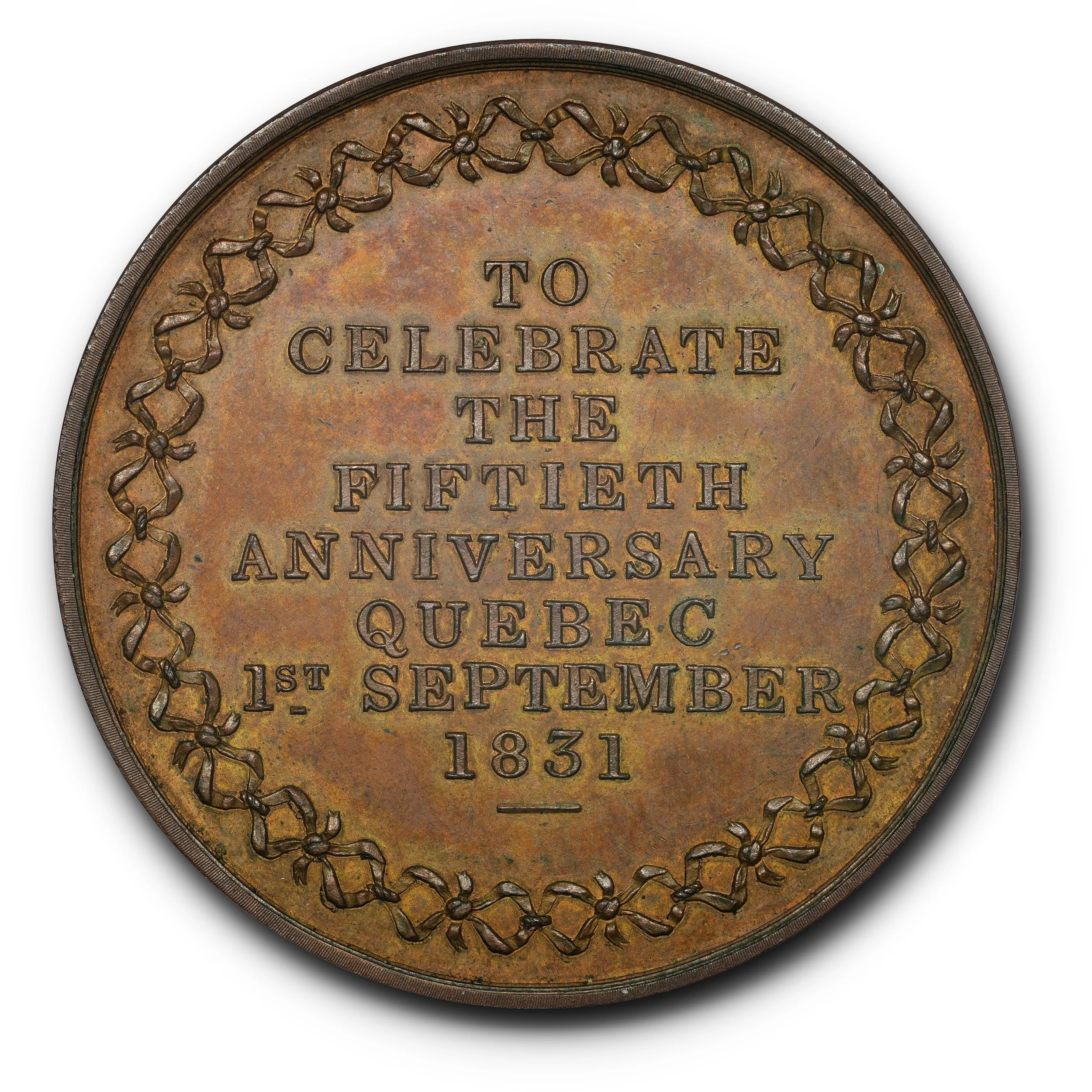 1831 Daniel Sutherland and Margaret Robertson Marriage Medal. Breton-182, Leroux-650.