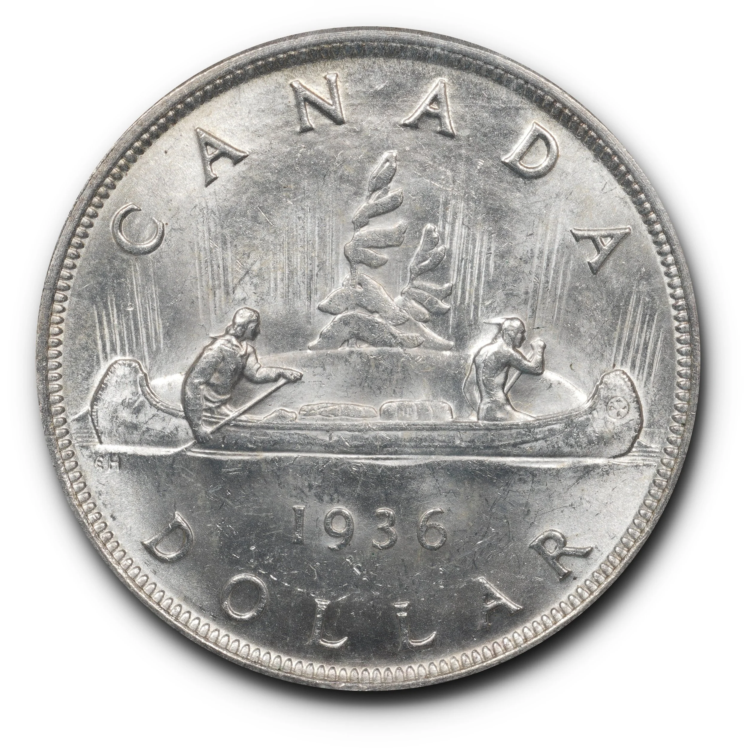 Canada 1936 Silver Dollar ICCS MS64.