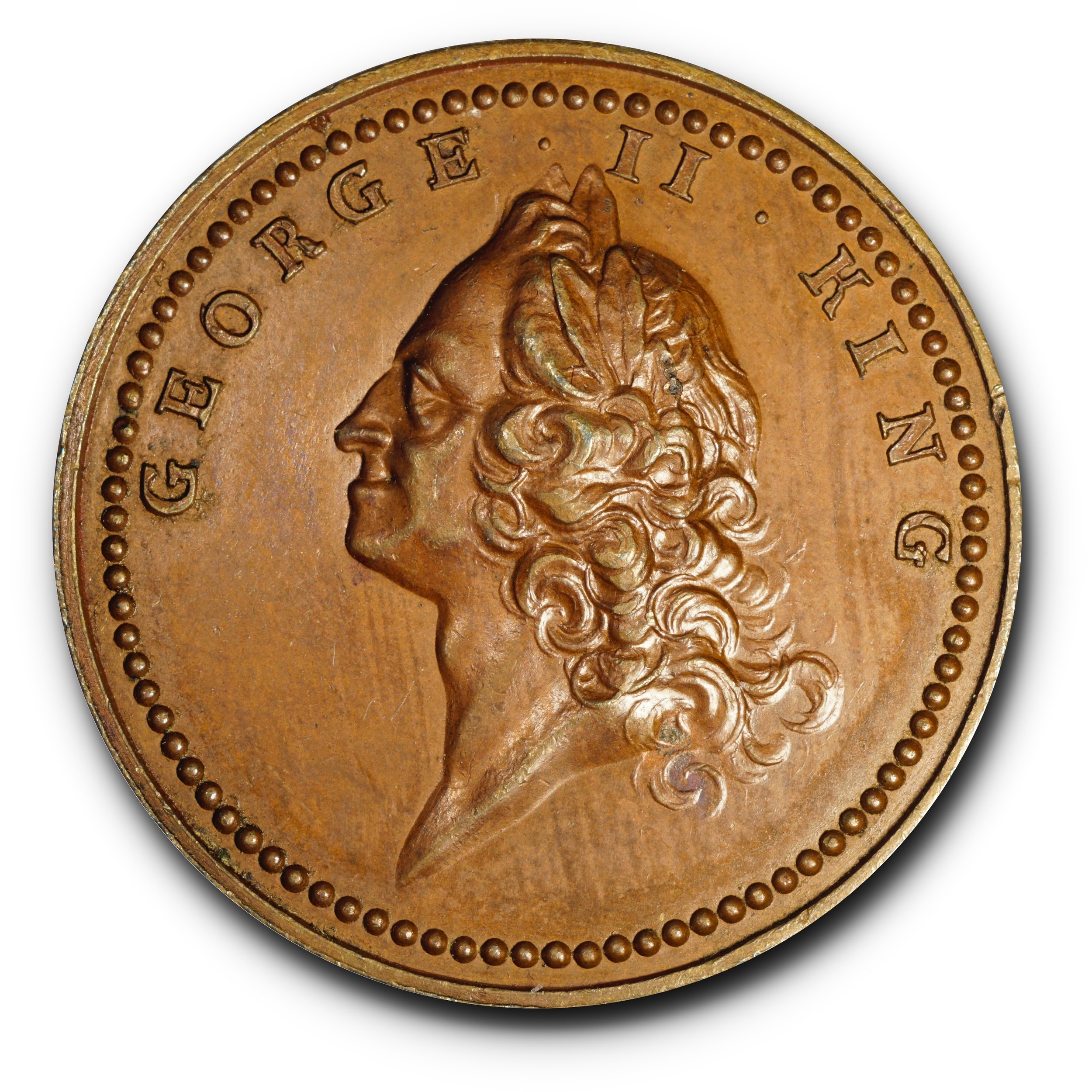 1760 Canada Subdued Medal in Copper LR-850. Unc.