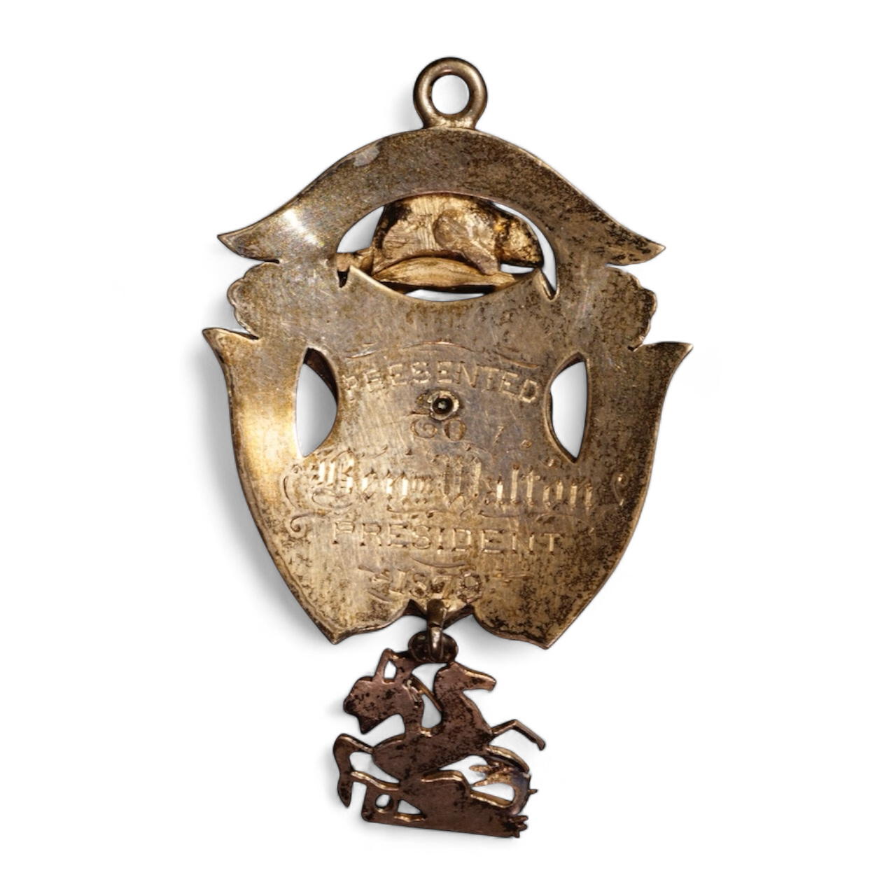 1878 President's Medal of the St. George's Society Toronto. Presented to Benjamin Walton.