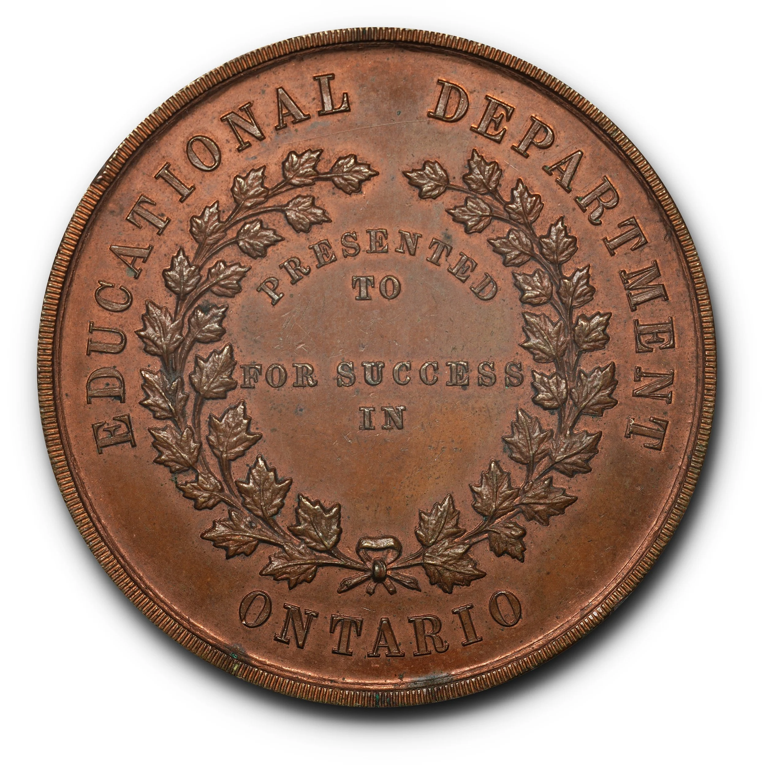 Ontario Educational Department Medal. Breton-155, Leroux-1331.