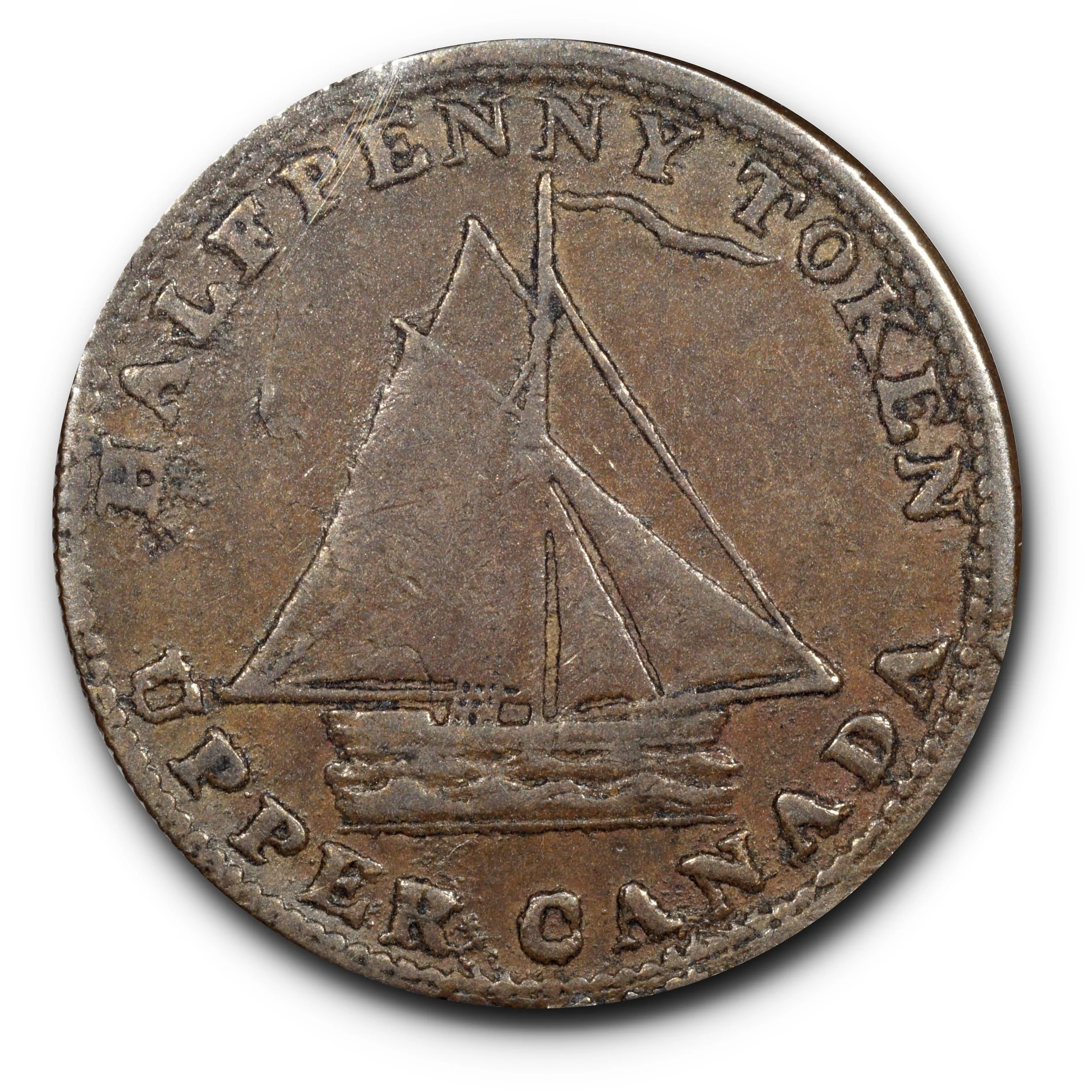 1821 Upper Canada Commercial Chance, Breton-728, UC-10, VF.