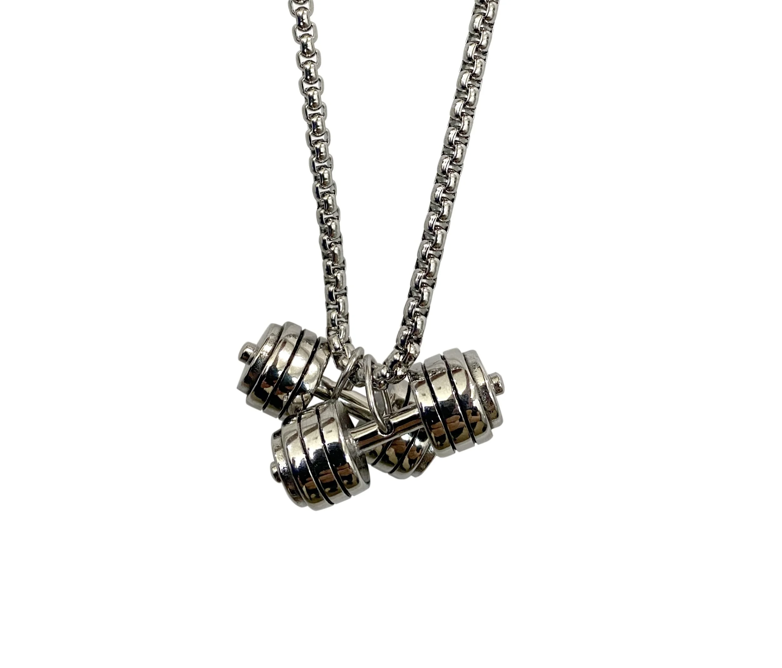 Double Dumbbell Pendant \u0026 Chain — J\u0026M 