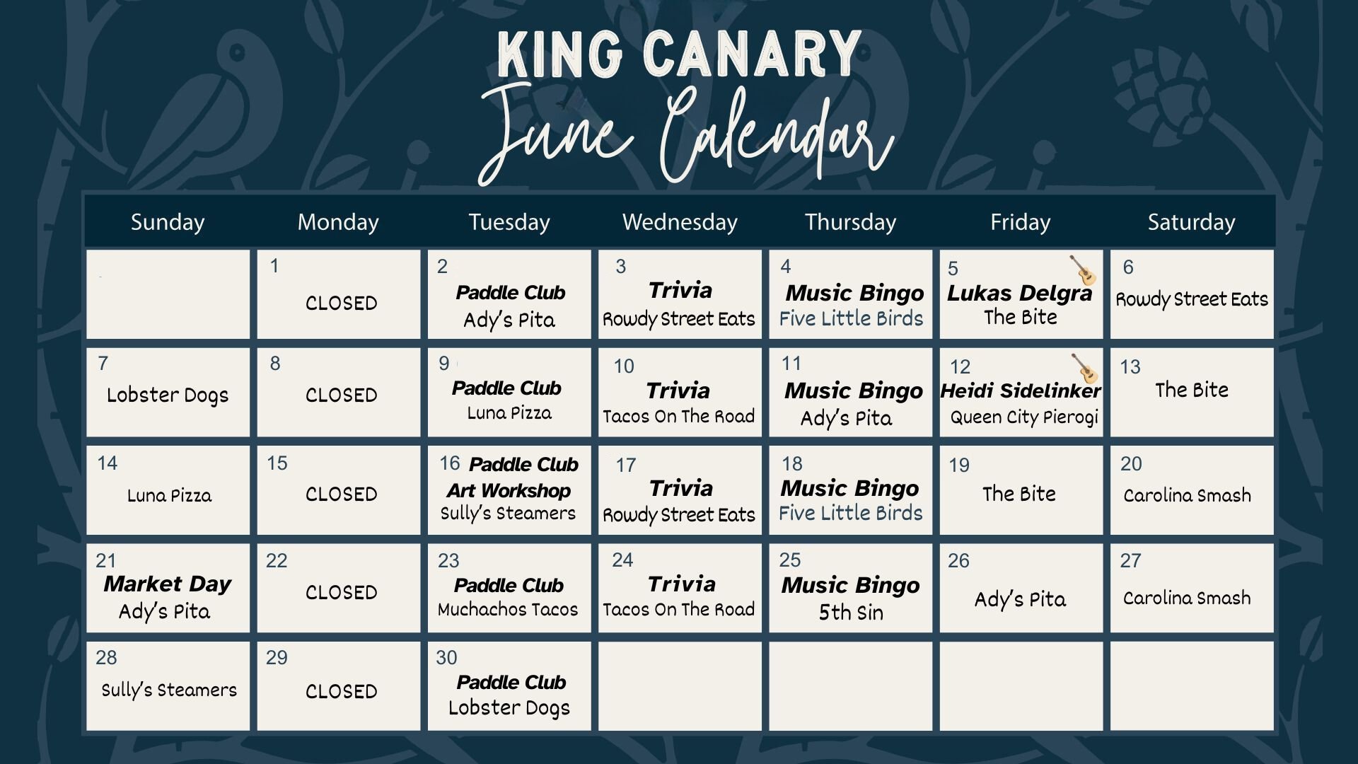 June Events Calendar
