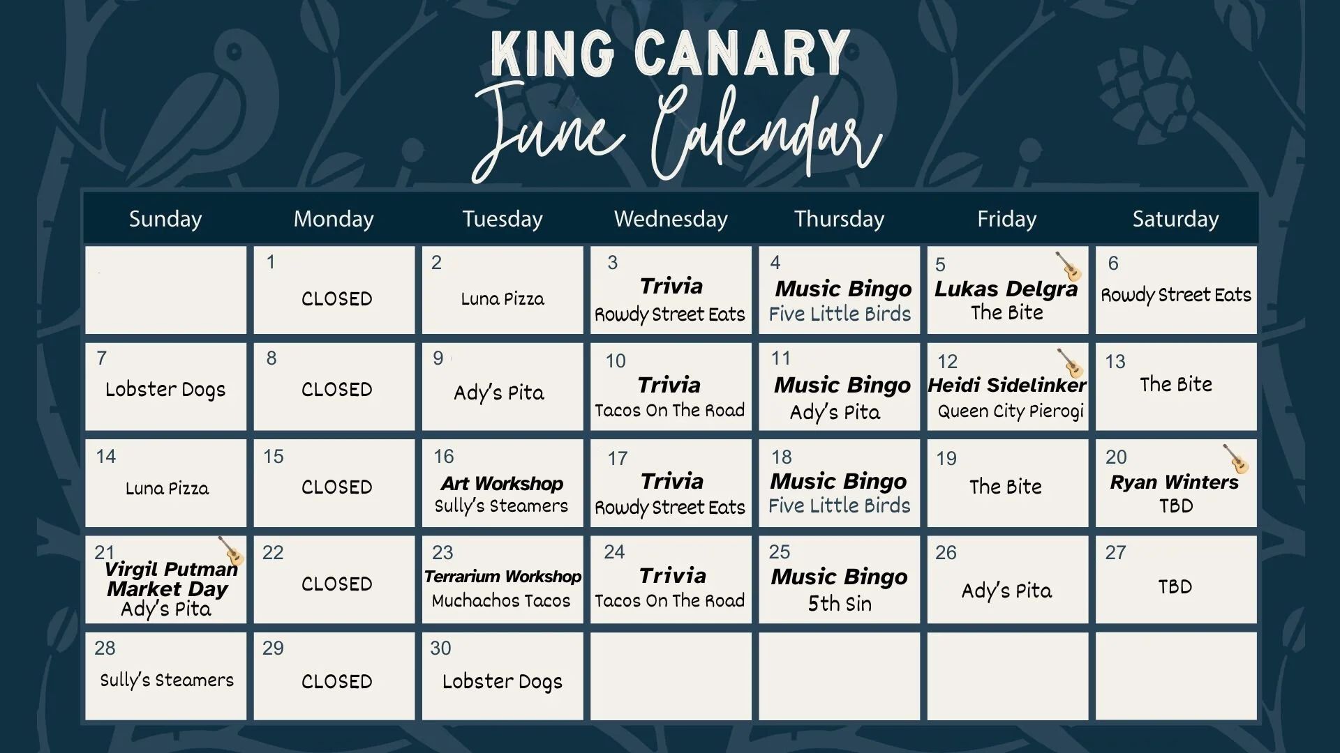 June Events Calendar