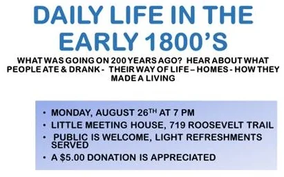 Daily Life in the Early 1800's