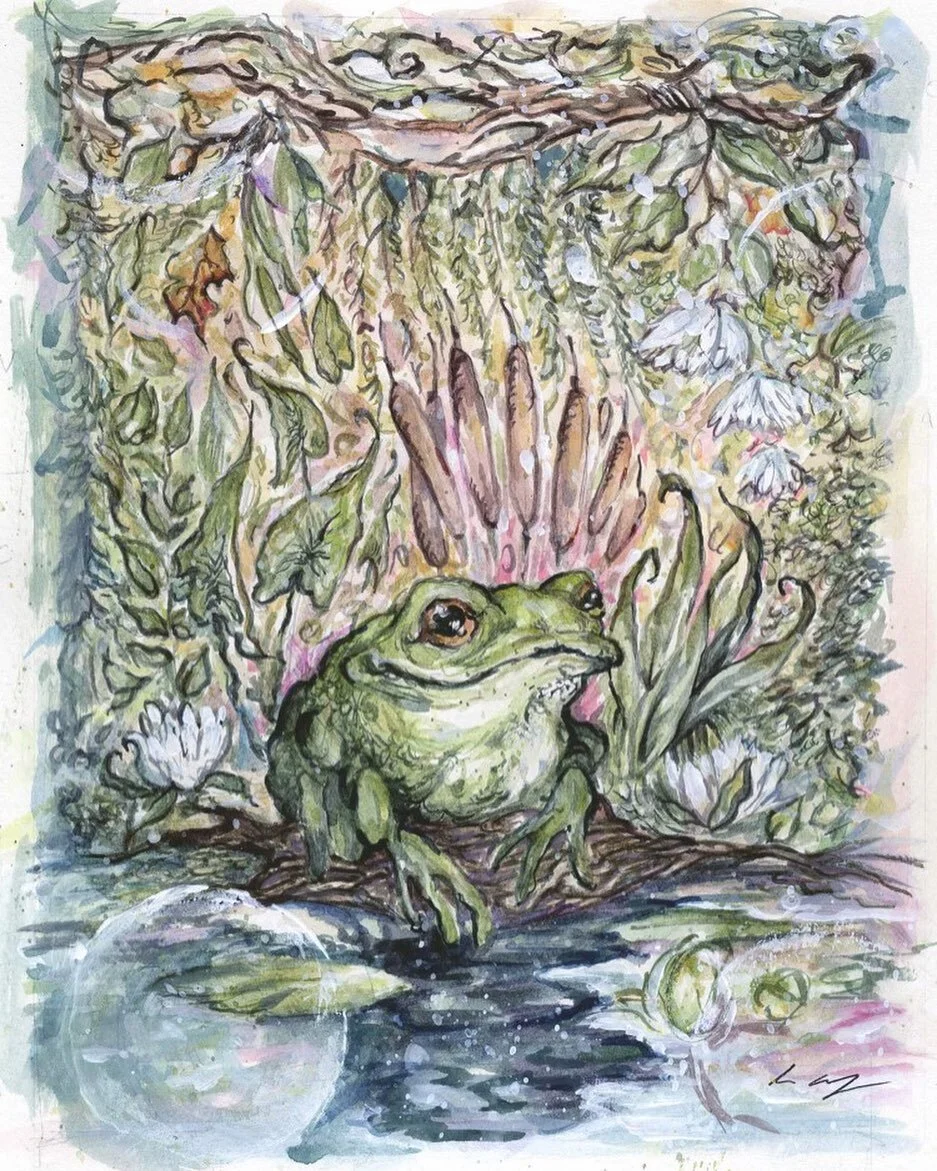 King Frorgh- gulp!
-
#art #artwork #artist #illustration #illustrator #watercolor #watercolorpainting #watercolorart #painting #paint #painter #nature #folkart #folklore #brcantygram
