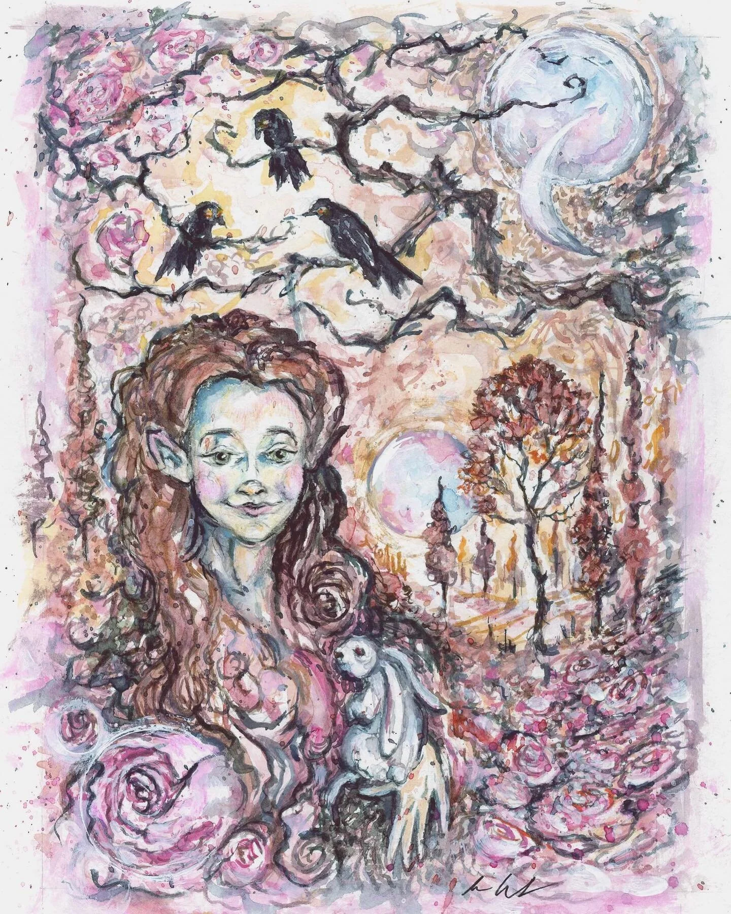 Just a little something inspired by the morrigan. 
-
#artist #art #design #paint #painting #painter #illustration #illustrator #watercolor #watercolorpainting #celtic #nature #brcantygram