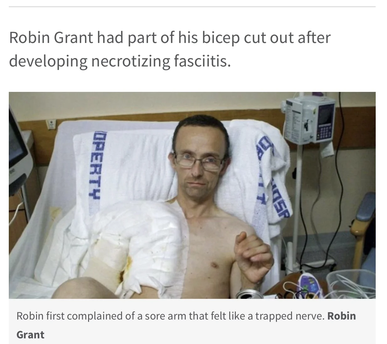 Runner's marathon dream after beating the flesh eating bacteria. Click the image above or here to watch.