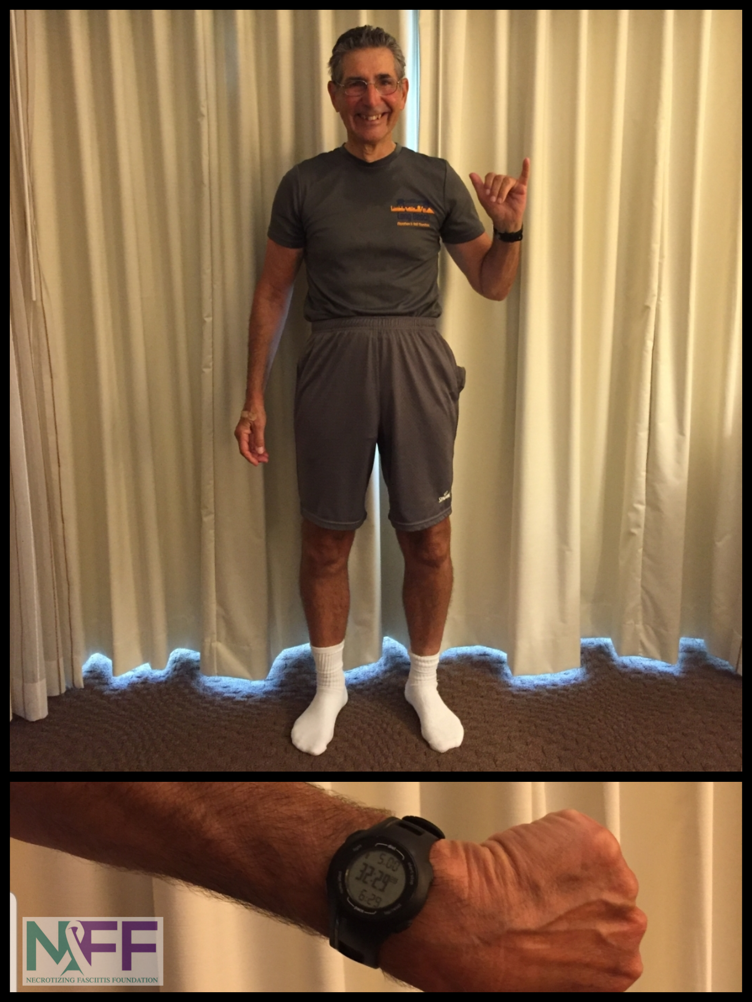 Stan completed his virtual 5k from Indianapolis where he was on vacation.