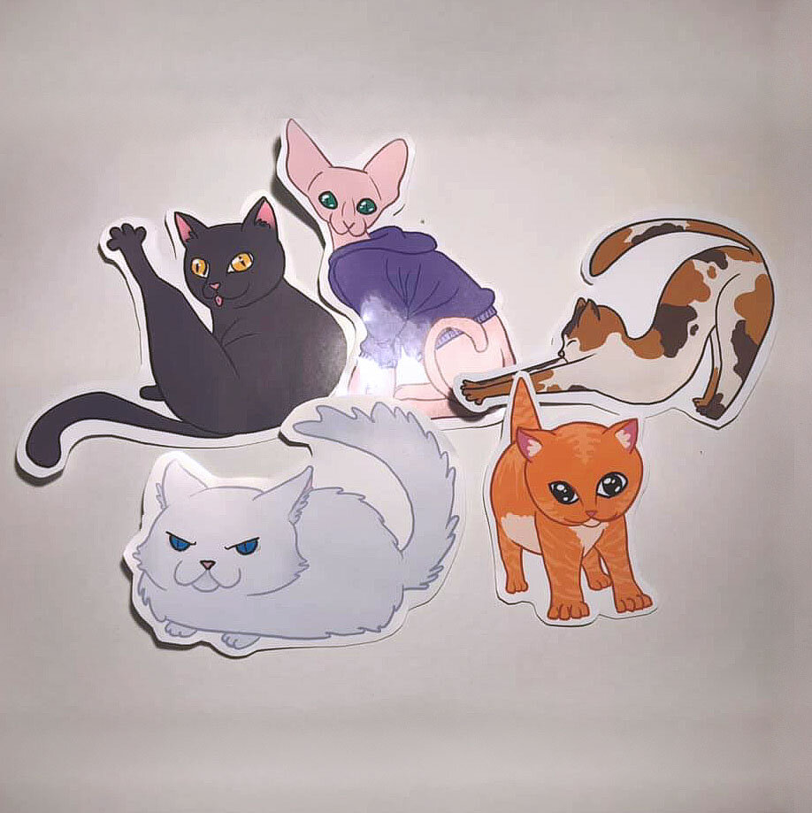 Cute Warrior Cats Sticker set