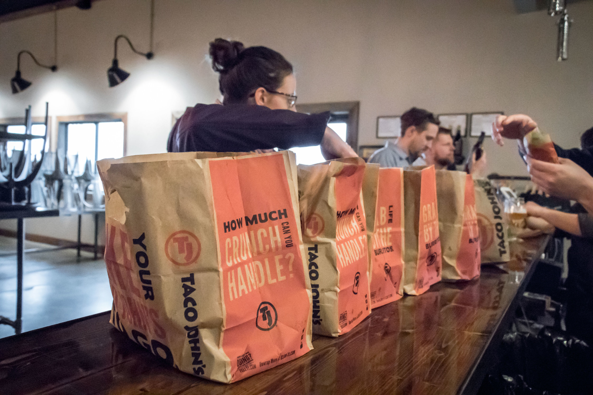  The brewing of Taproom Ale was fueled by multiple tacos and a couple pounds of potato oles.&nbsp; 