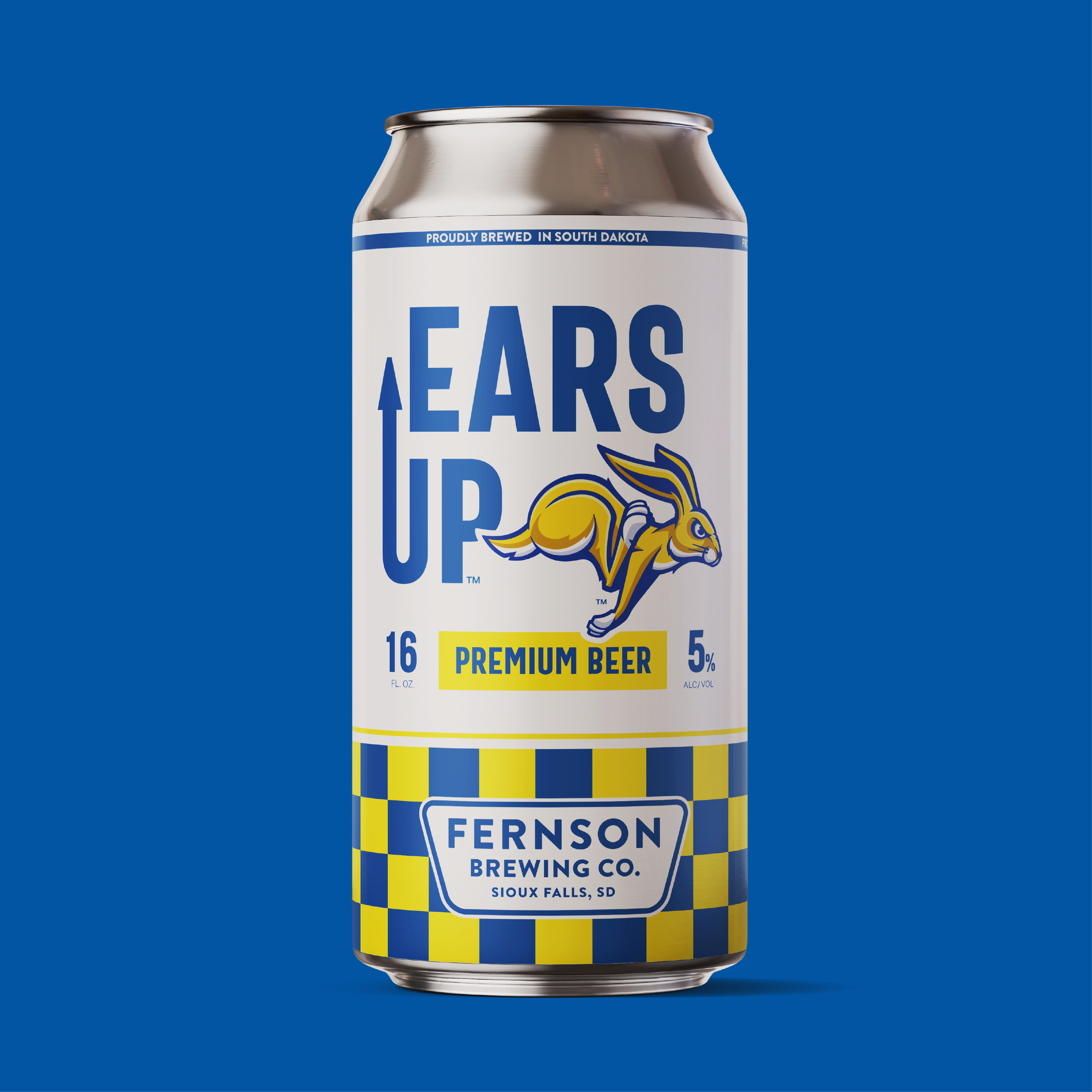 Ears Up Premium Beer - Official Craft Beer of South Dakota State University 16 ounce Can