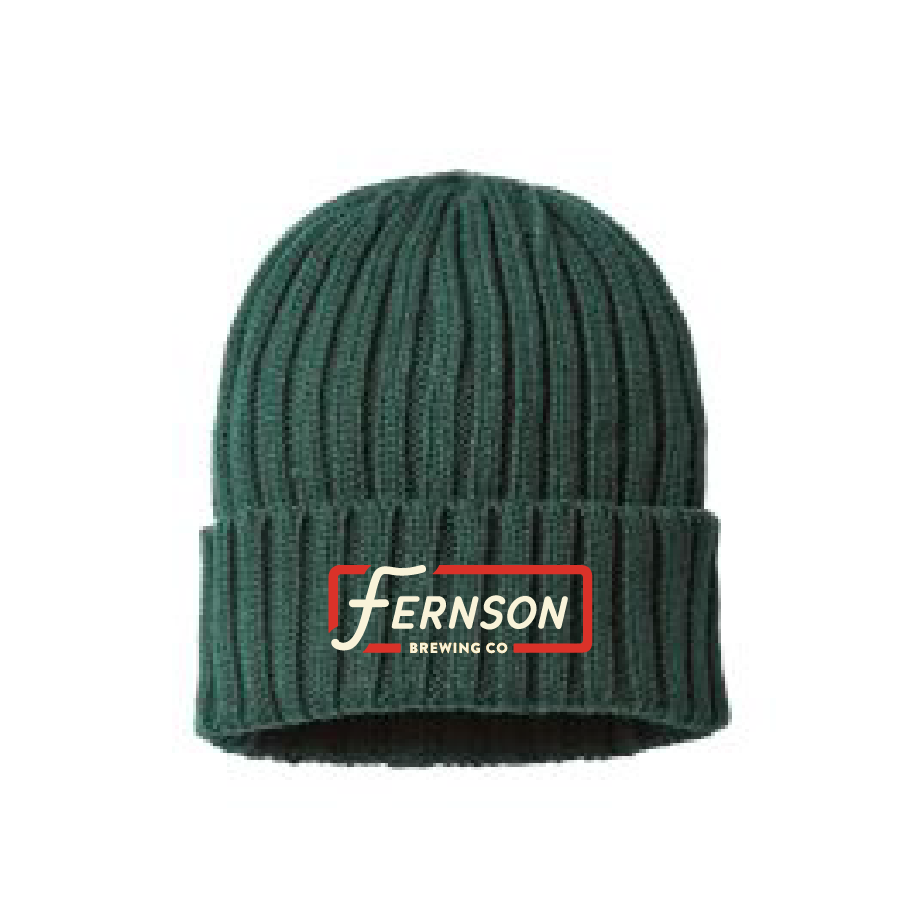 Cable Knit Beanie - Green