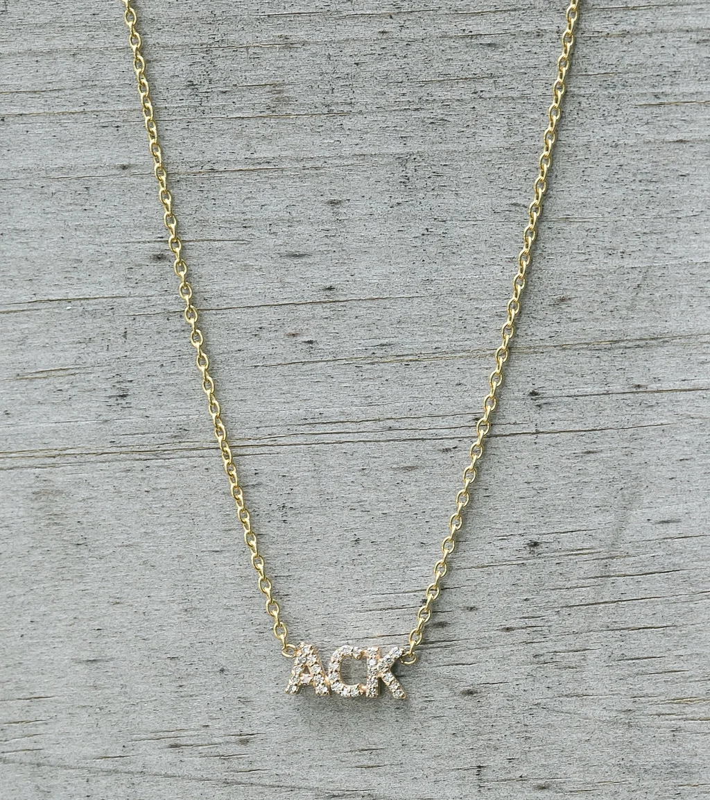Diamond ACK Necklace