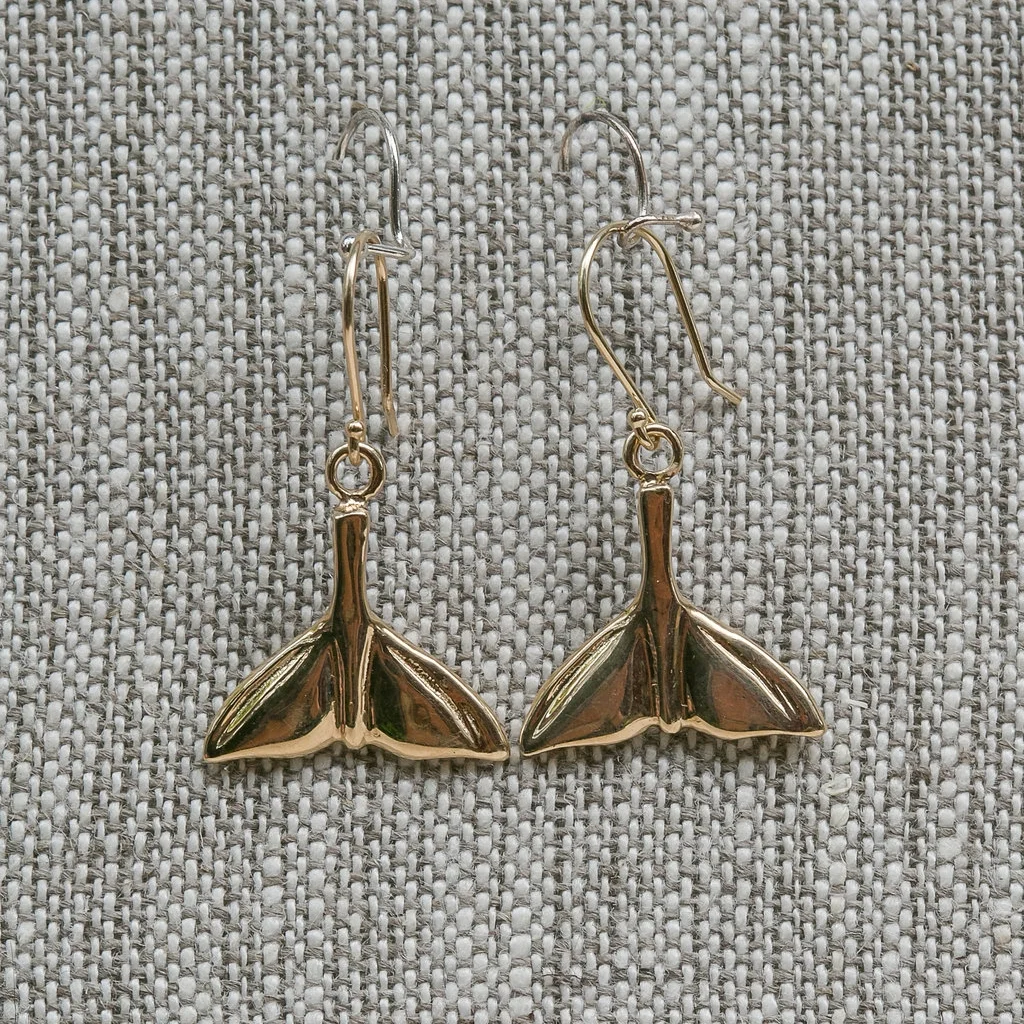 Whale Tail Earrings by Jewel In the Sea Nantucket