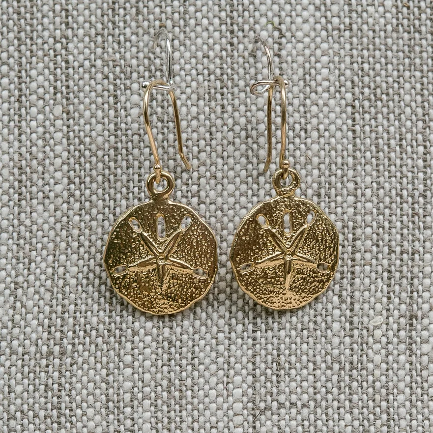 Sand Dollar Earrings by Jewel In the Sea Nantucket