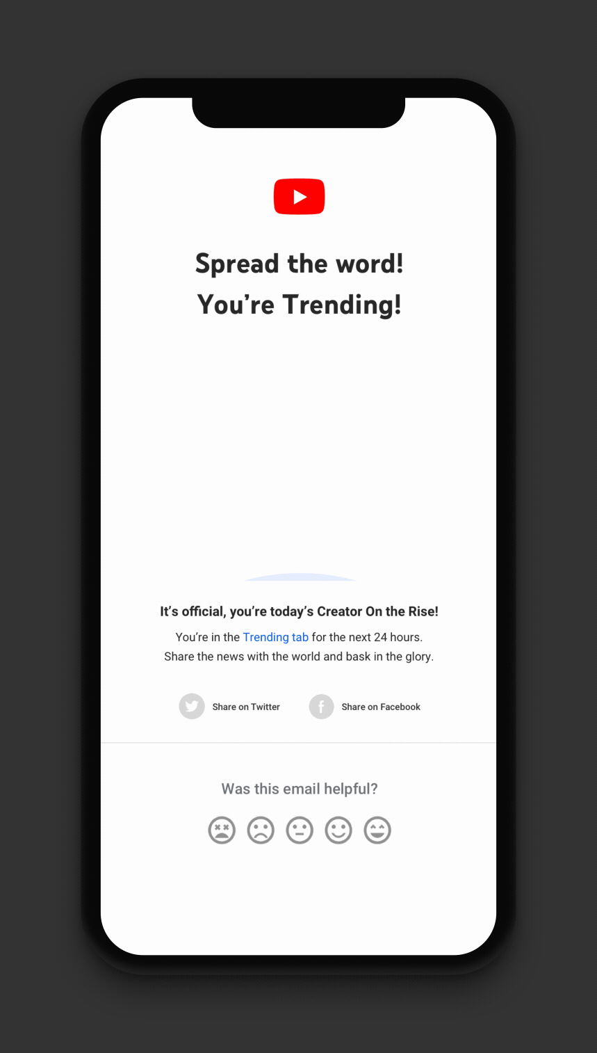 Spread the word! You’re Trending!It’s official, you’re today’s Creator on the Rise! You’re in the Trending tab for the next 24 hours. Share the news with the world and bask in the glory.