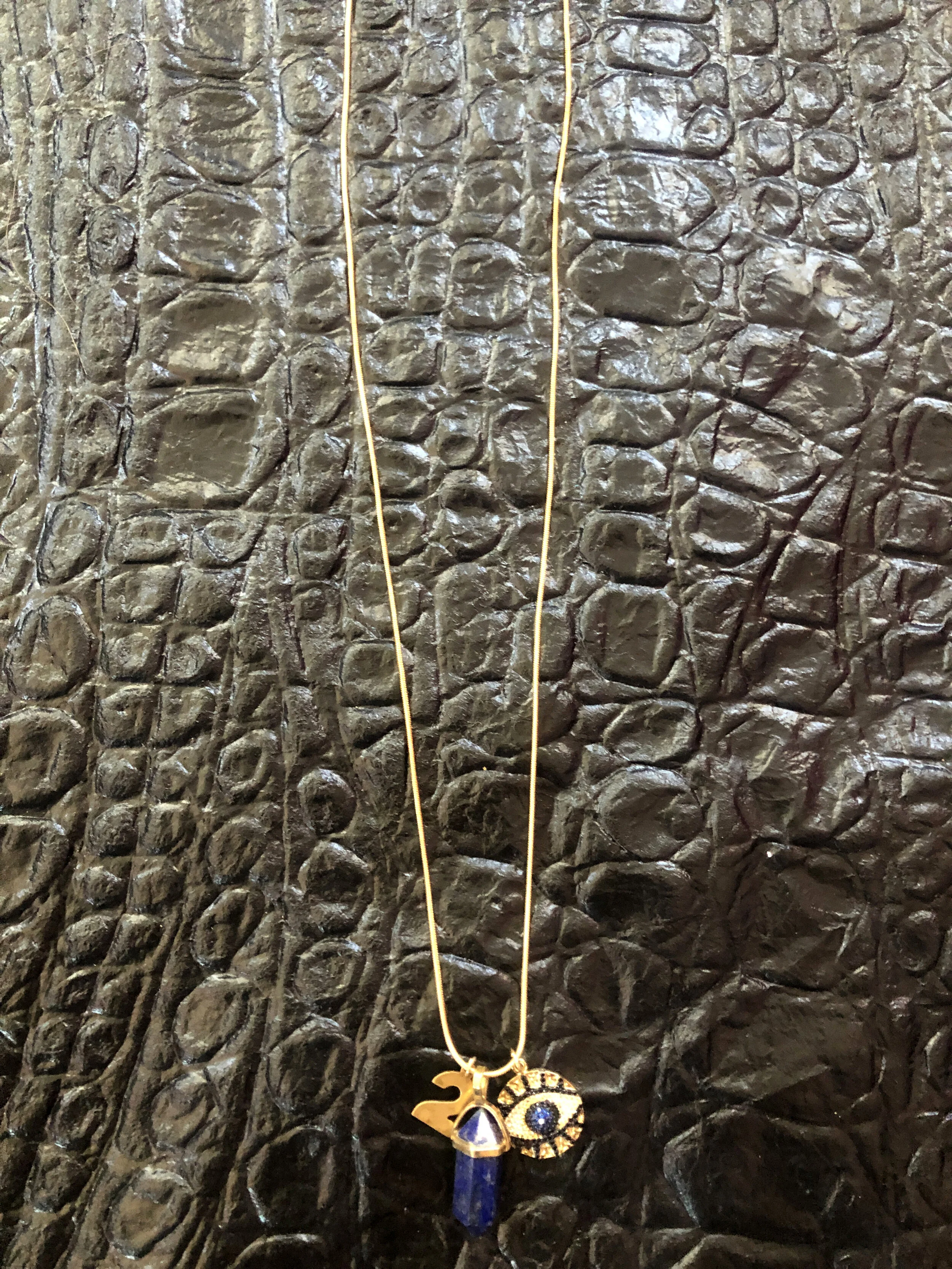 Lapis &amp; Eye Charms