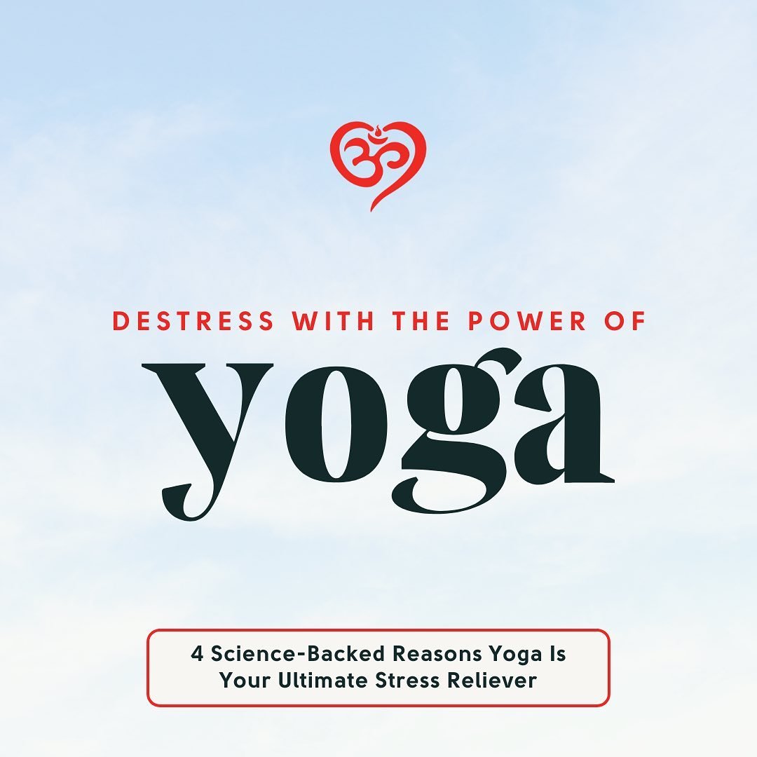 Feeling stress free and at peace? IT&rsquo;S POSSIBLE WITH YOGA❤️ 

Even science says so 🎉

Swipe to read 4 science-backed reasons yoga is proven to decrease stress and increase happiness. 

Learning how to quiet the mind and root into your body is 