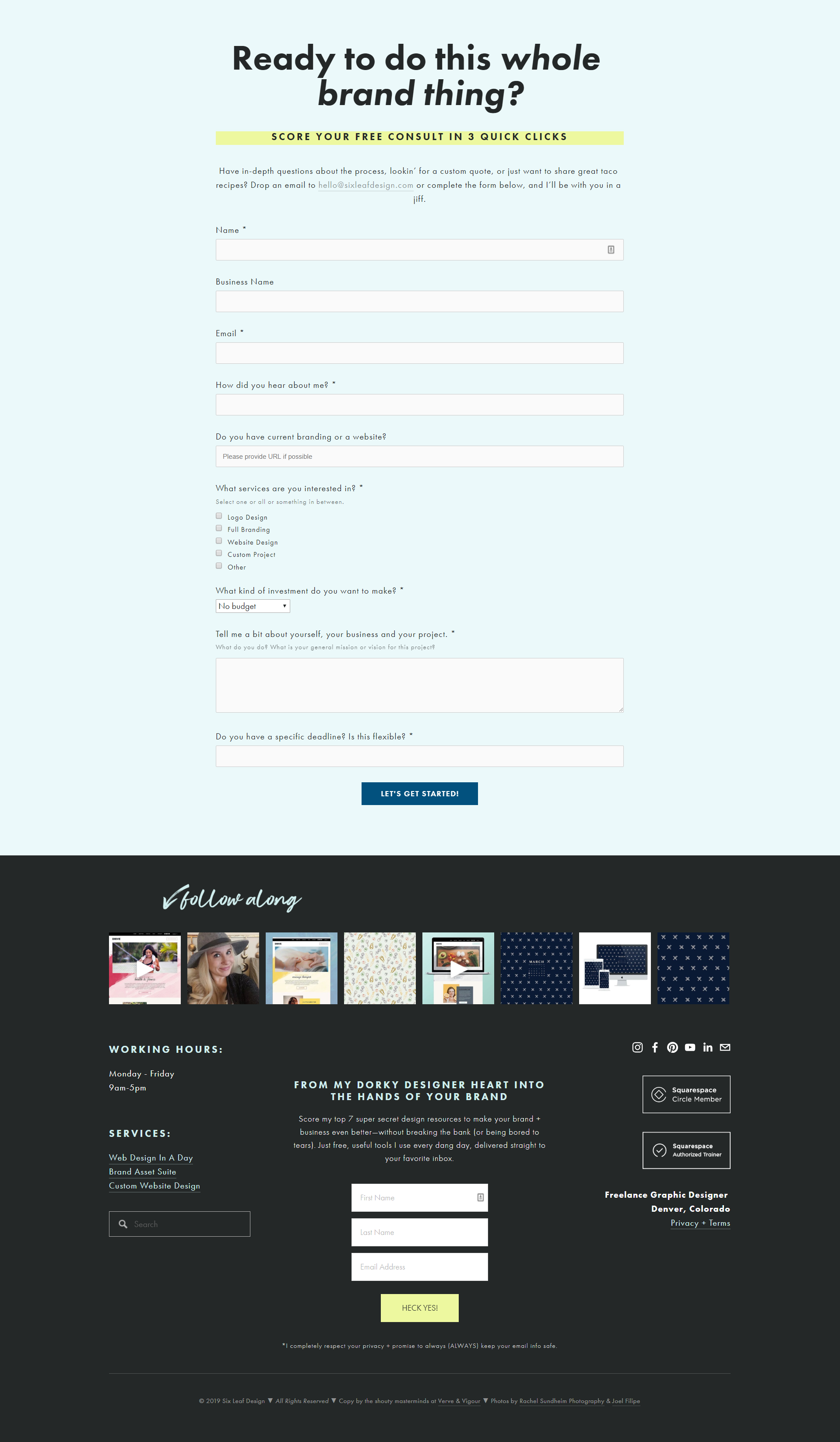 Six Leaf Design | Sales Page No. 1 | Verve & Vigour | Jess Manuszak | freelance print & web conversion copywriter | marketing writer | Denver, Colorado