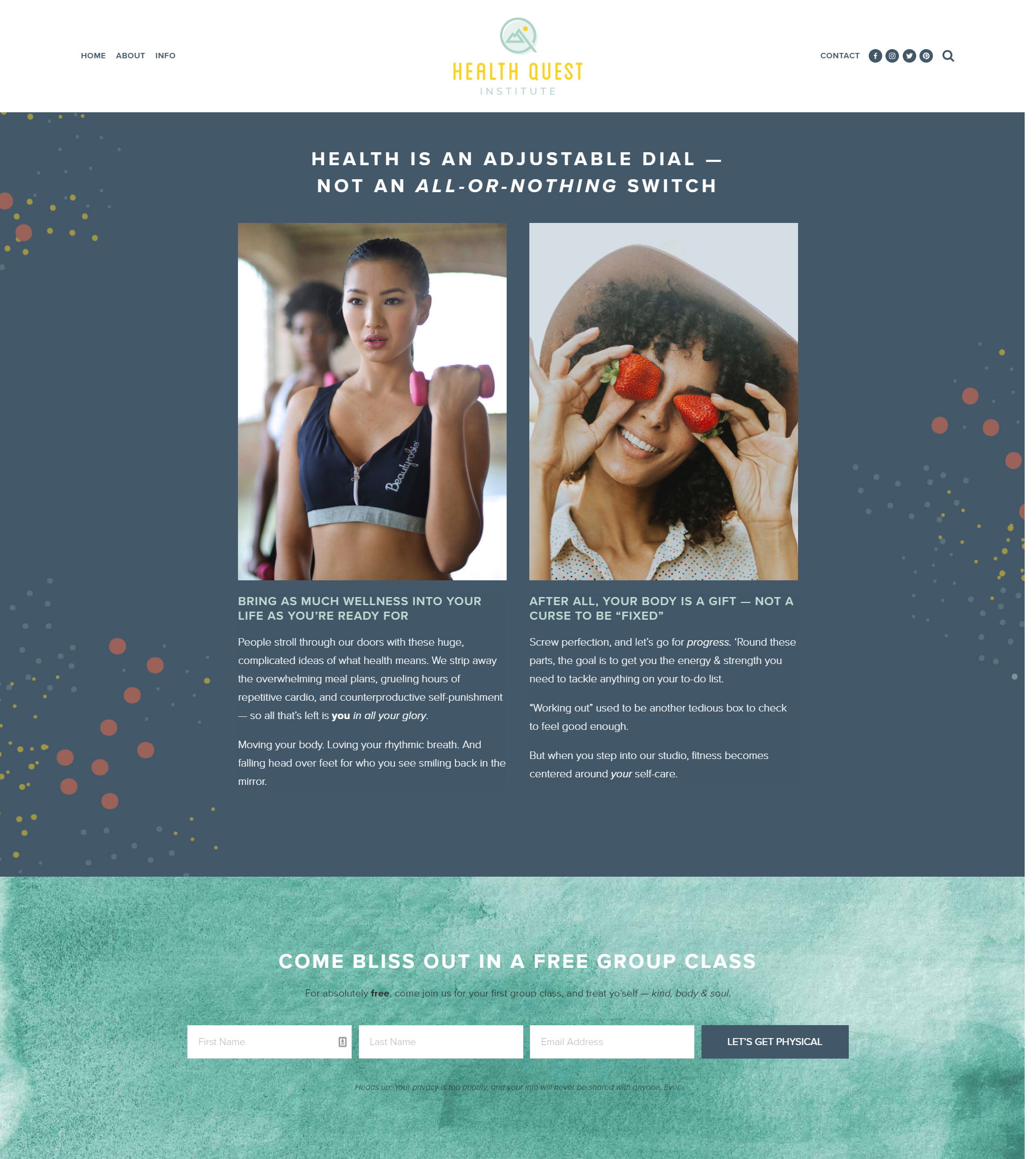 Health Quest Institute│About Page | Verve & Vigour | Jess Manuszak | freelance print & web conversion copywriter | marketing writer | Denver, Colorado