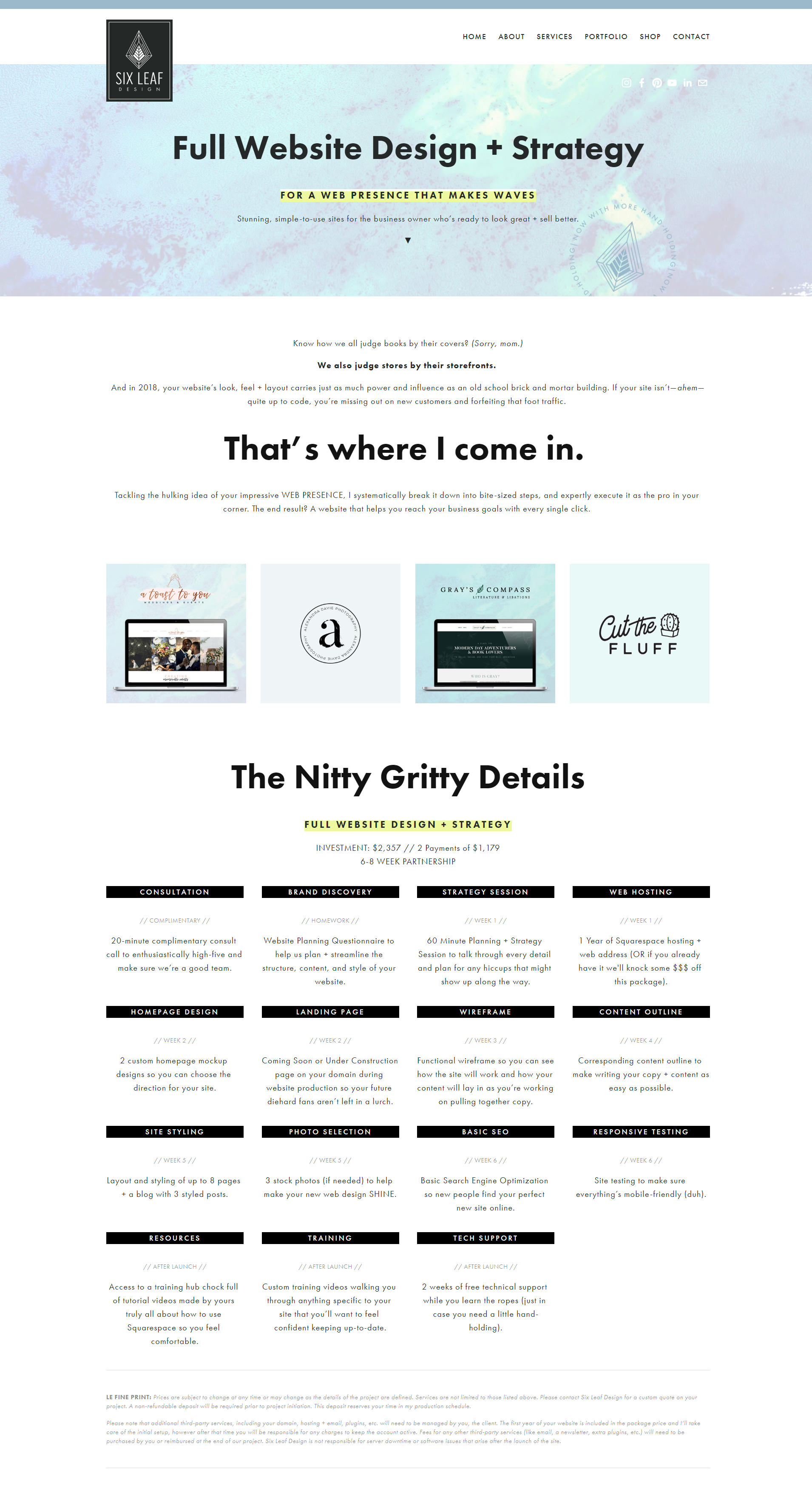 Six Leaf Design | Sales Page No. 3 | Verve & Vigour | Jess Manuszak | freelance print & web conversion copywriter | marketing writer | Denver, Colorado
