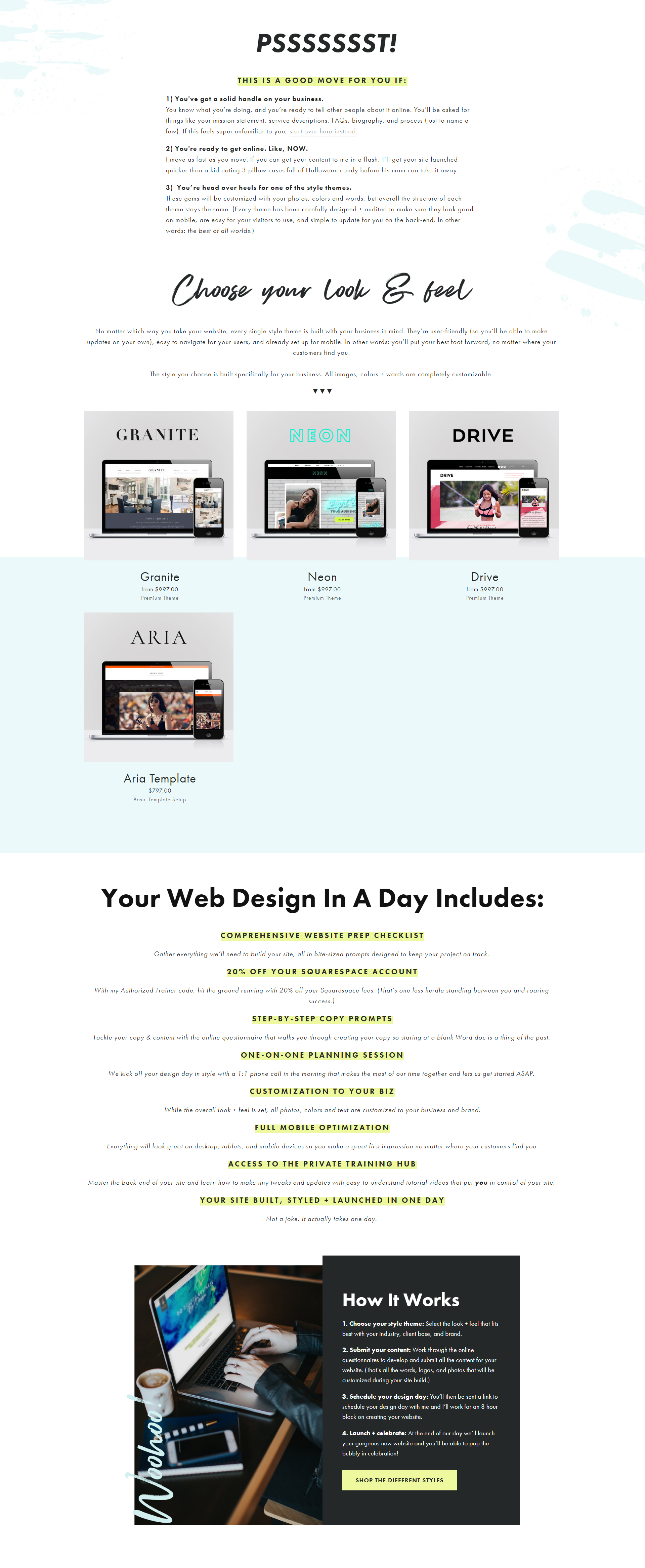 Six Leaf Design | Sales Page No. 2 | Verve & Vigour | Jess Manuszak | freelance print & web conversion copywriter | marketing writer | Denver, Colorado
