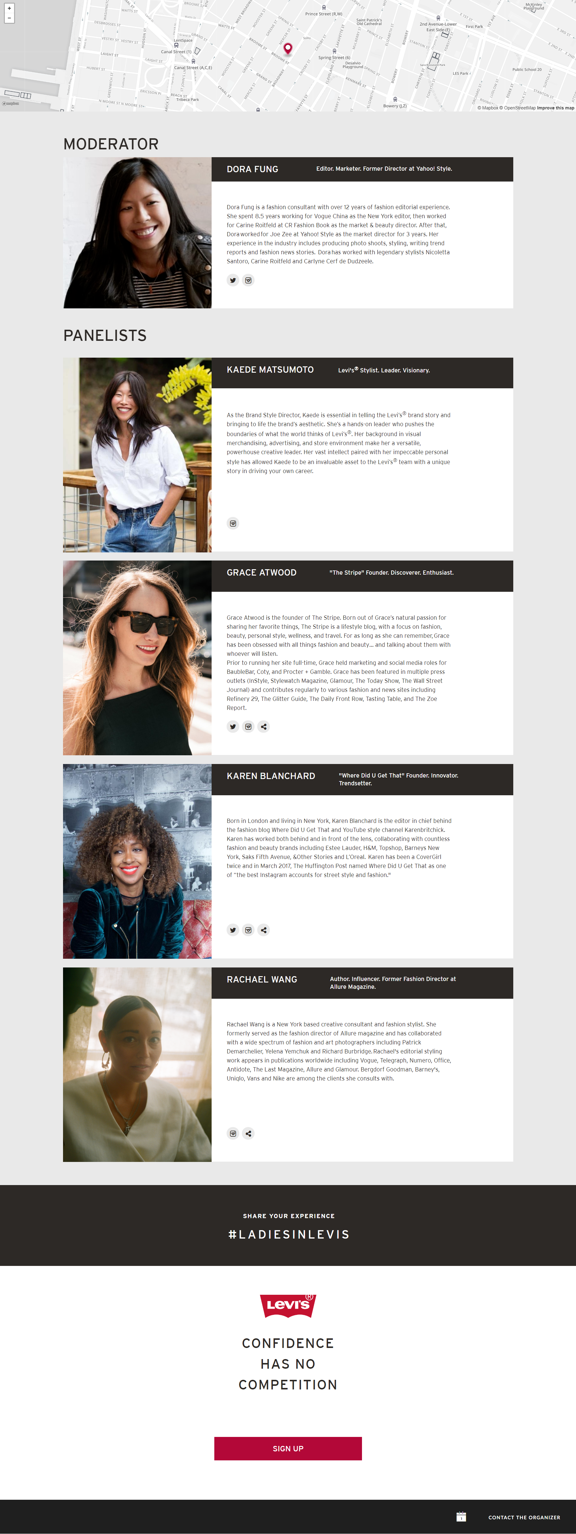 Levi's Fashion Your Fit Event | Landing & Sales Page