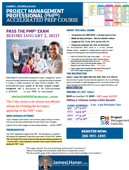 Project Management Professional (PMP®) Accelerated Prep Course (Copy)