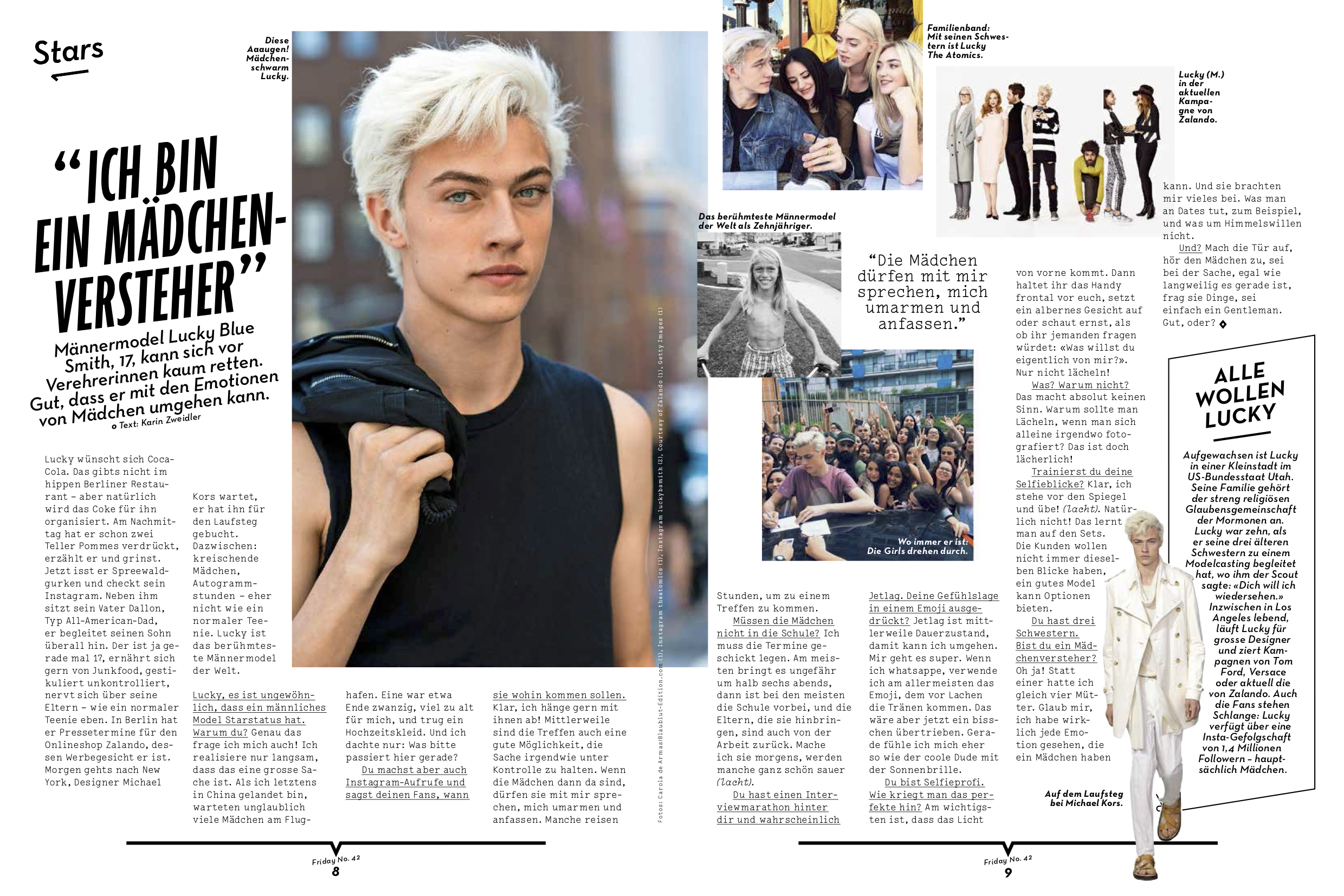  LUCKY BLUE SMITH / FRIDAY MAGAZINE / INTERVIEW