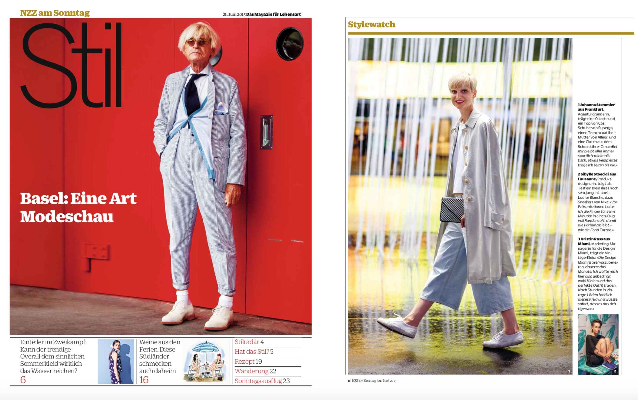  ART BASEL STYLEWATCH / NZZ STIL