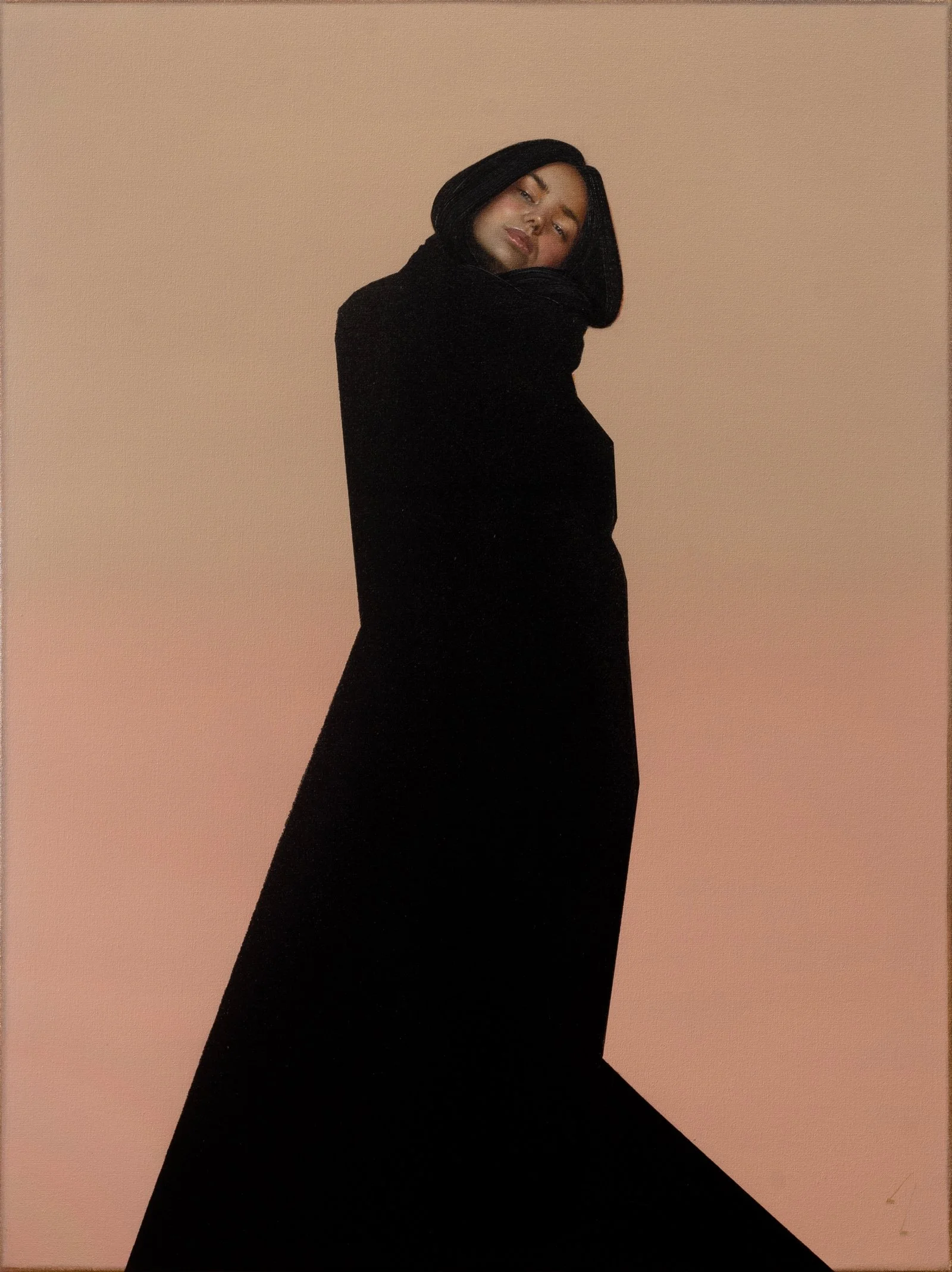 Untitled (Small Pyramid 7), 2024, oil on canvas, 40×30 in (102×76cm)