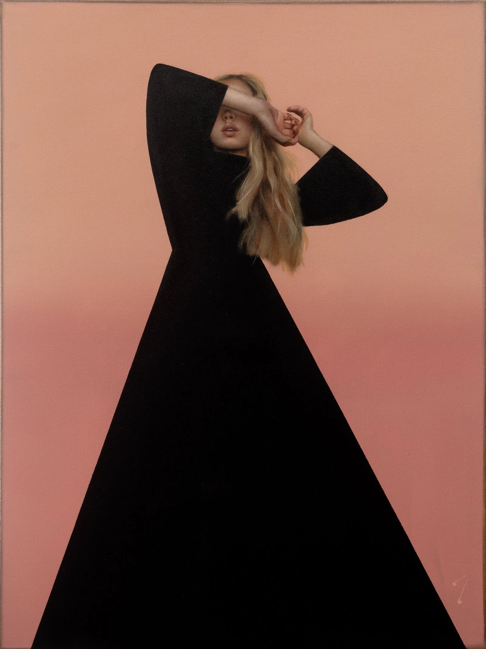 Untitled (Small Pyramid 5), 2024, oil on canvas, 40×30 in (102×76cm)