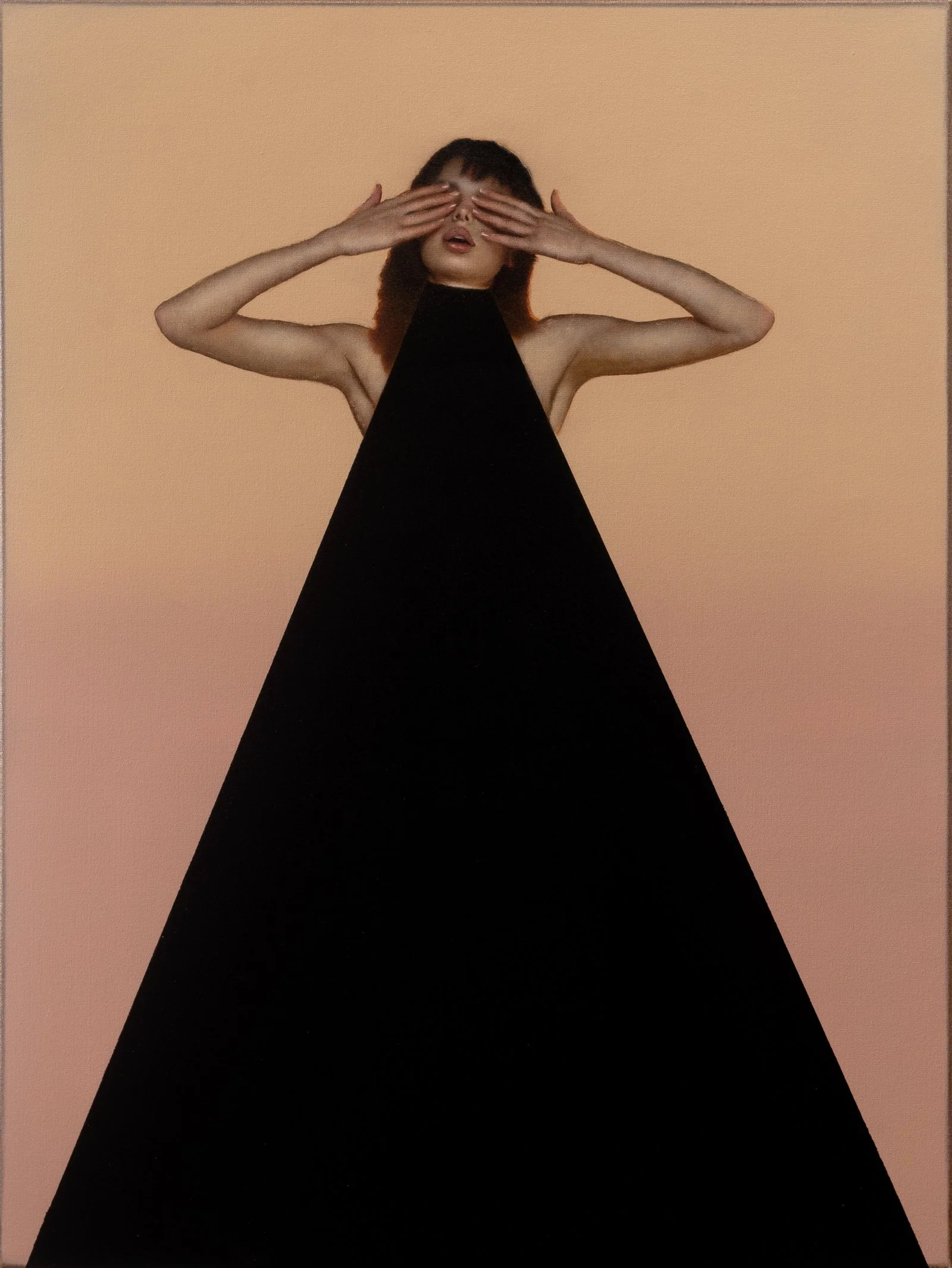 Untitled (Small Pyramid 4), 2024, oil on canvas, 40×30 in (102×76cm)