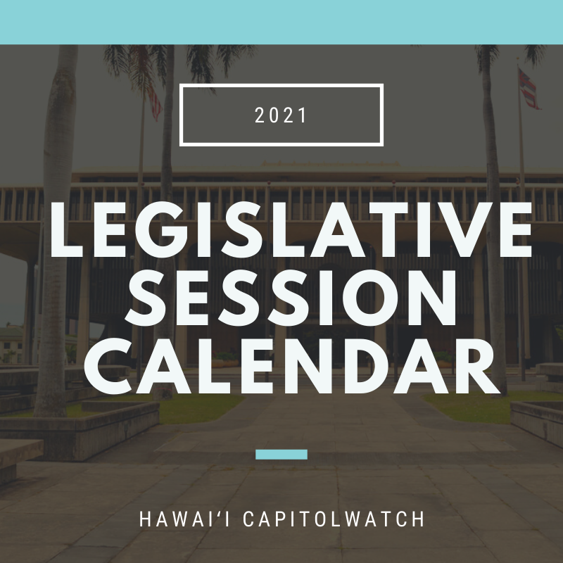 2021 Session Calendar