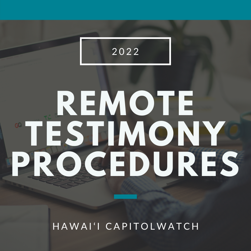 Remote testimony procedures