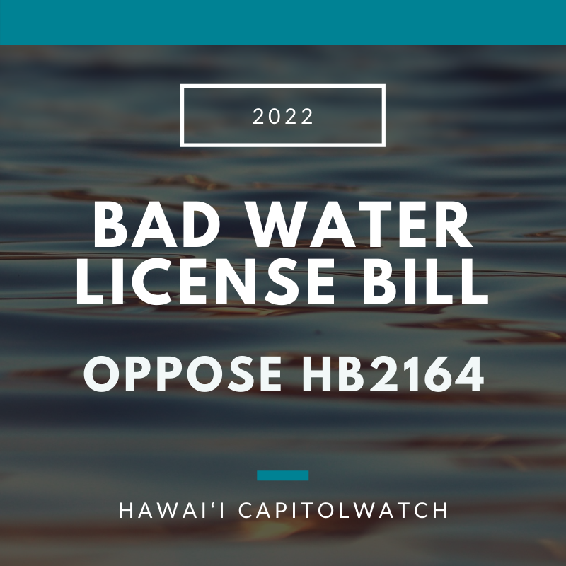 Bad Water Bill - Act Now to End HB2164