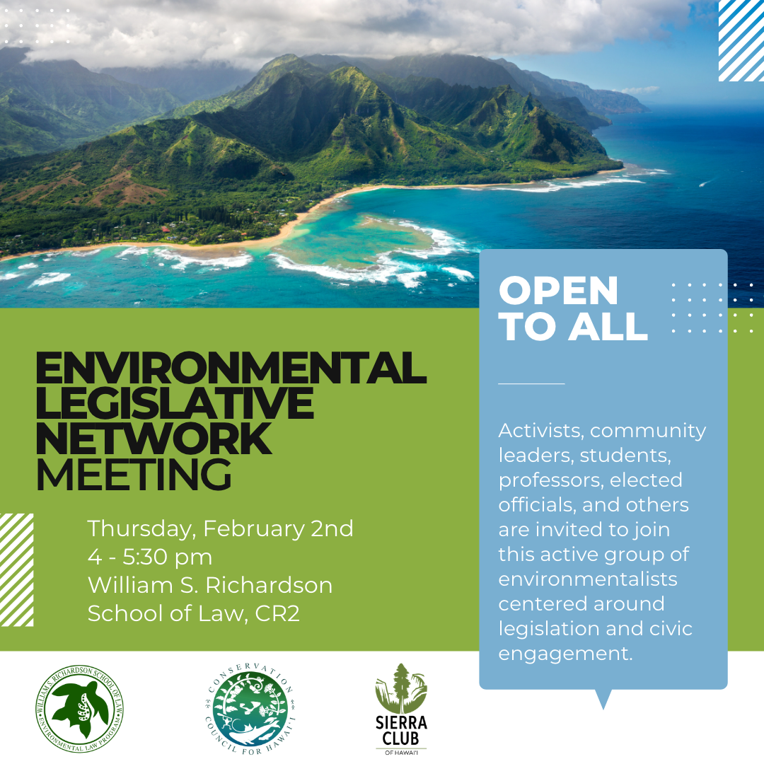 The Environmental Legislative Network is BACK!